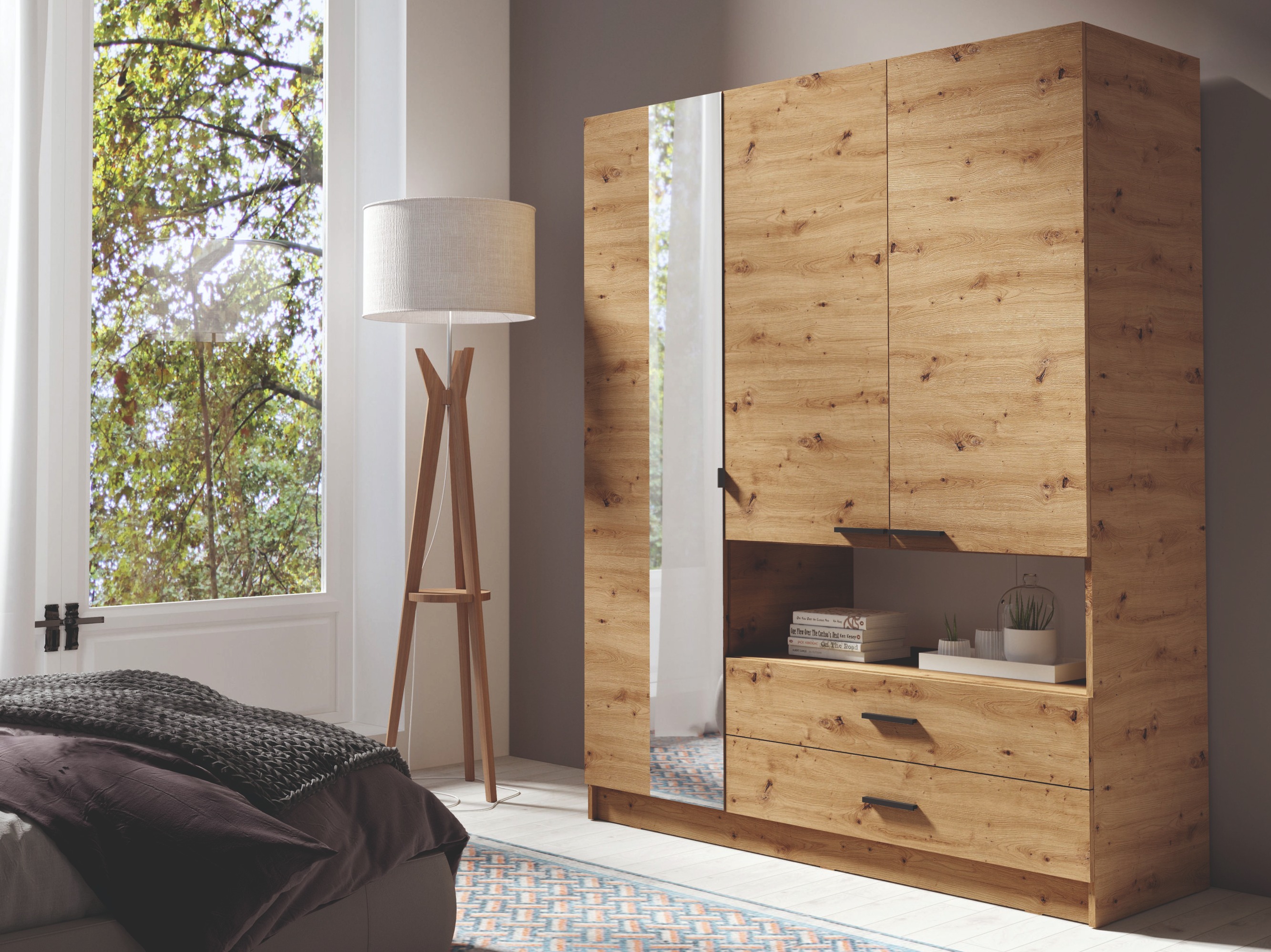 Garderobna omara Baytown 102 (Artisan hrast)