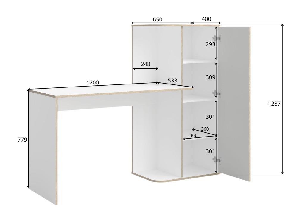 Pisalna miza Baytown 103