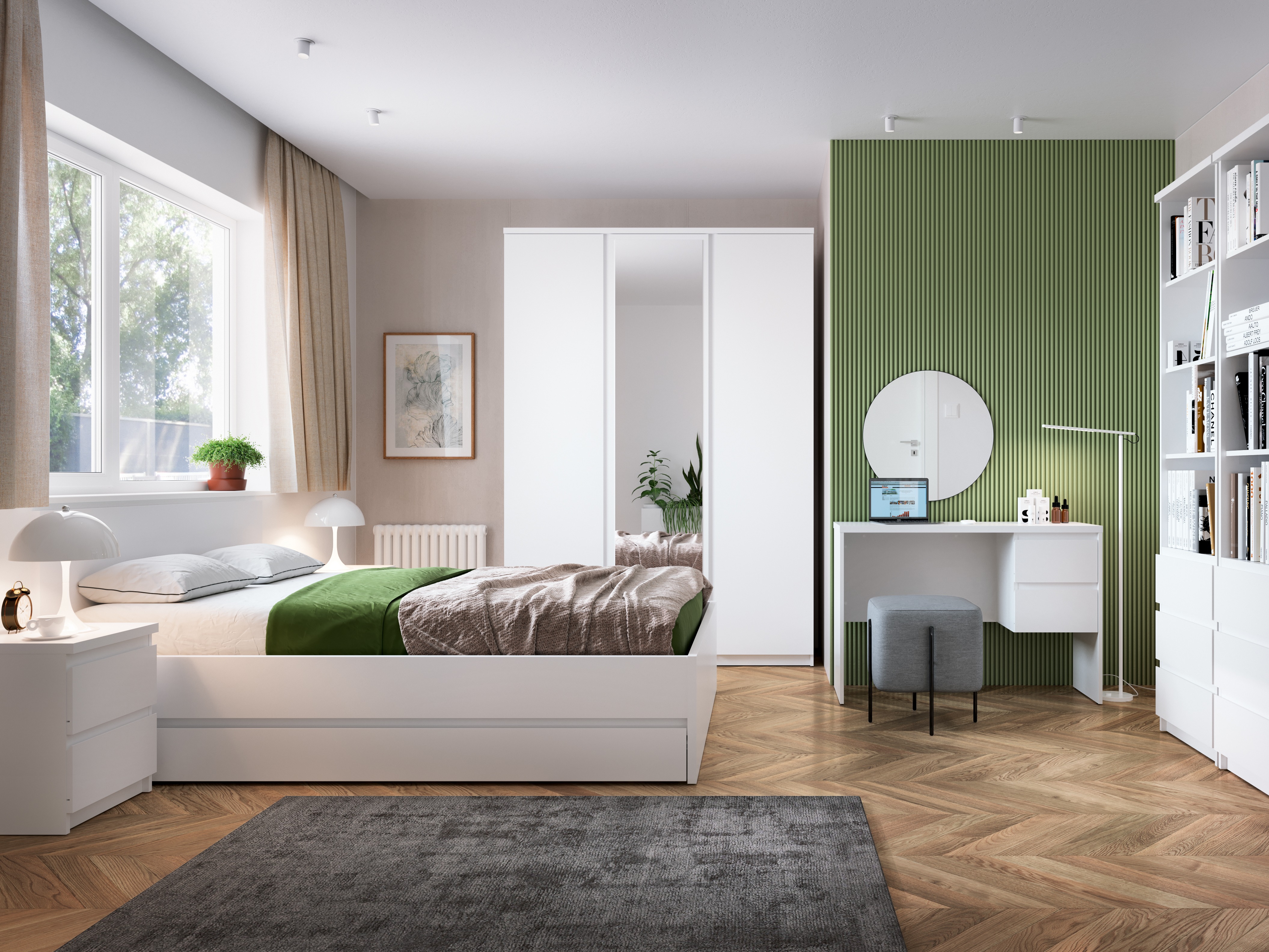 Postelja Merfere 131 (Bela)