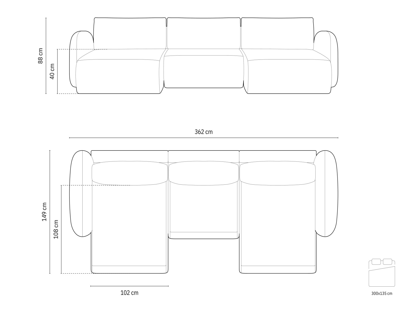 Kotna garnitura Franklin 208 (Magic Velvet 2256)