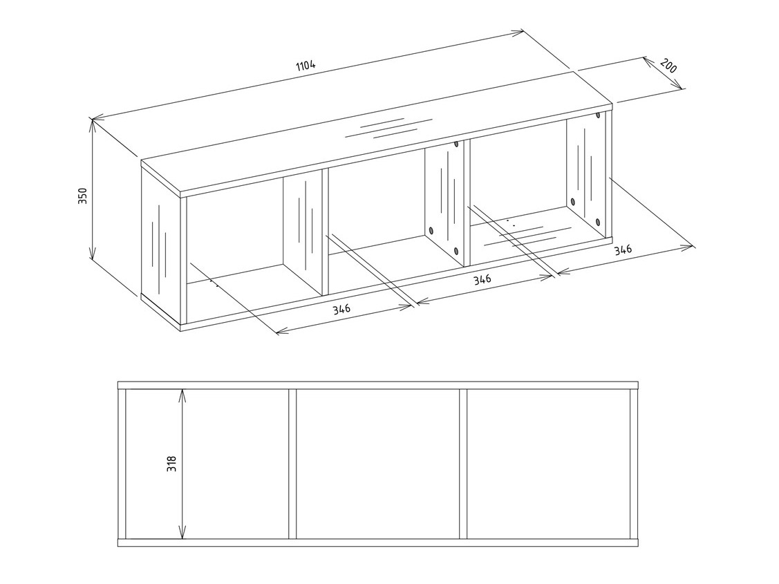 Stenska polica Mandeville 336