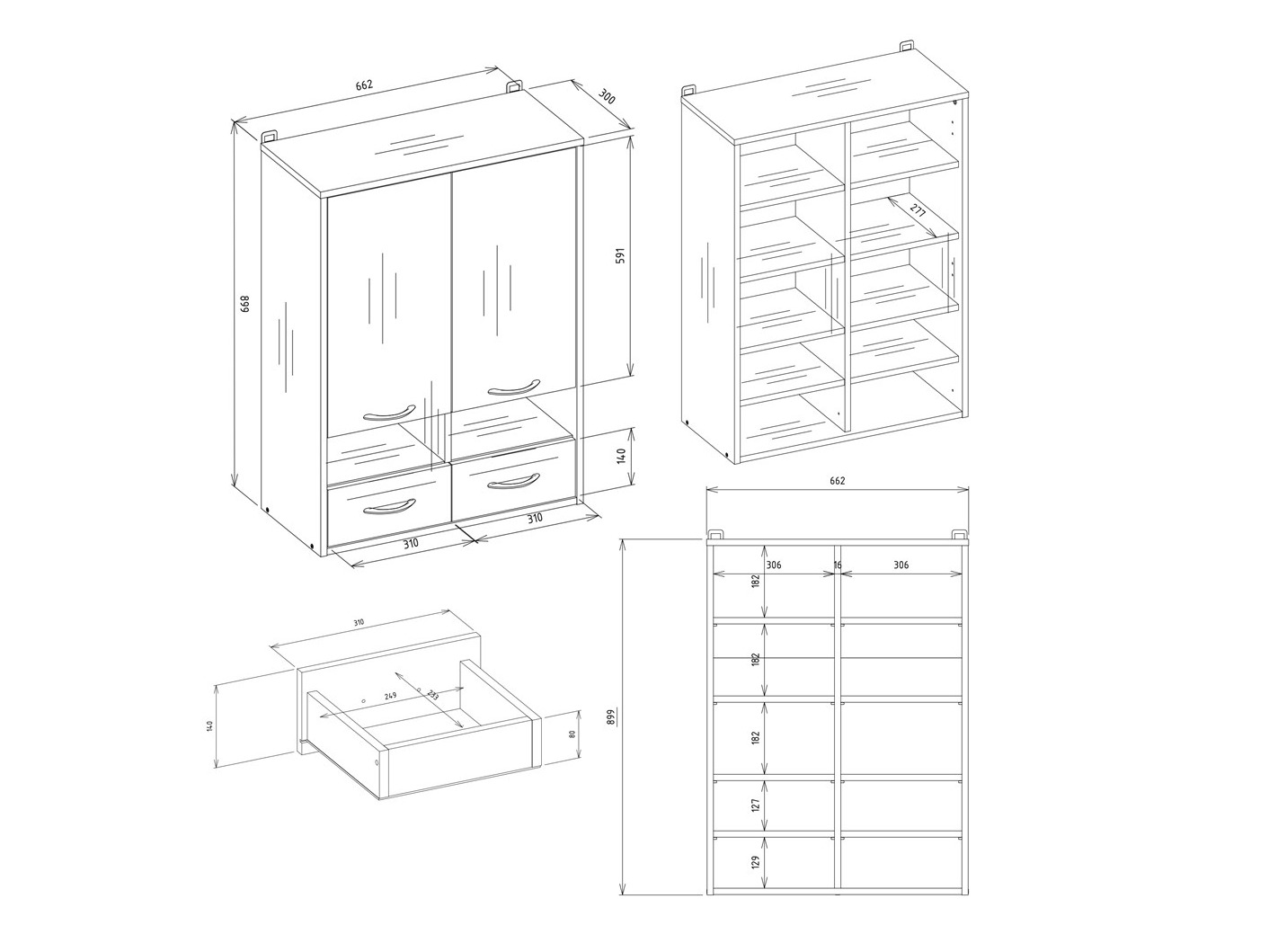Stenska kopalniška omarica Servou 106