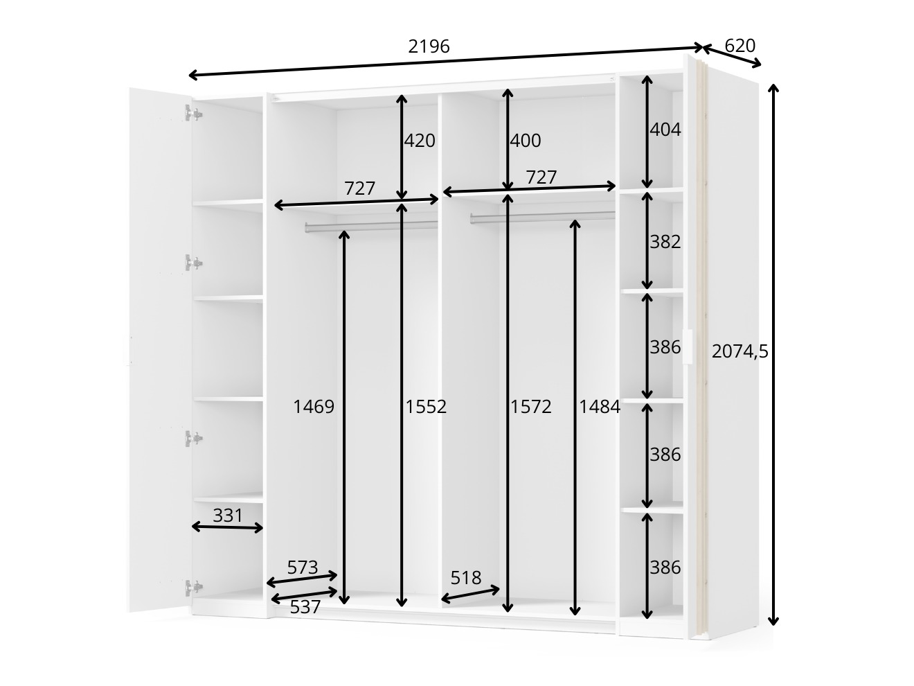 Garderobna omara Baytown 110