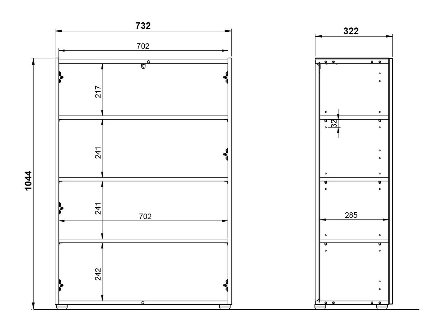 Komplet za predsobo Lircamu 105 (Bela)