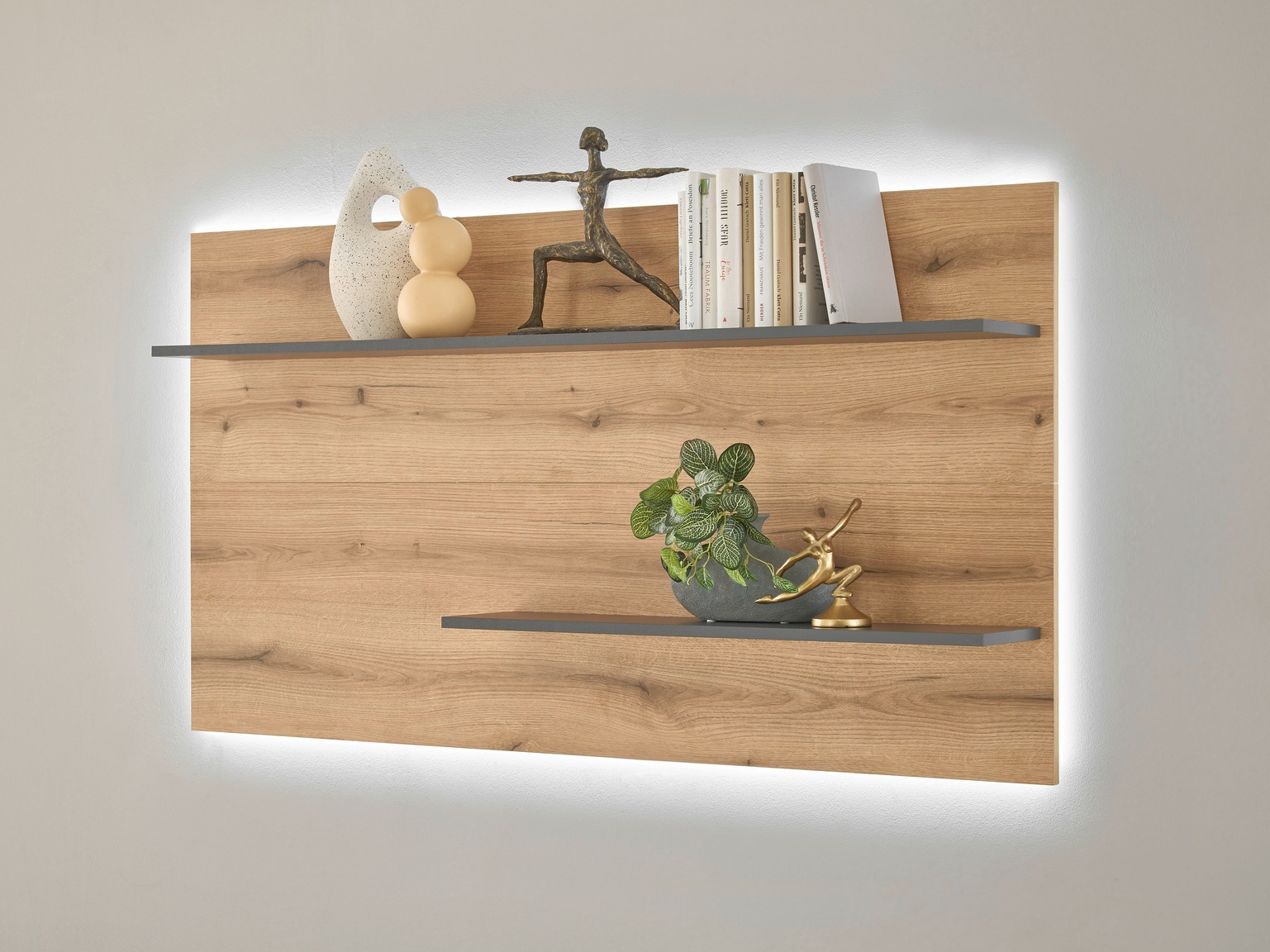 Stenska polica Elbsori 112 (Hrast + Antracit)