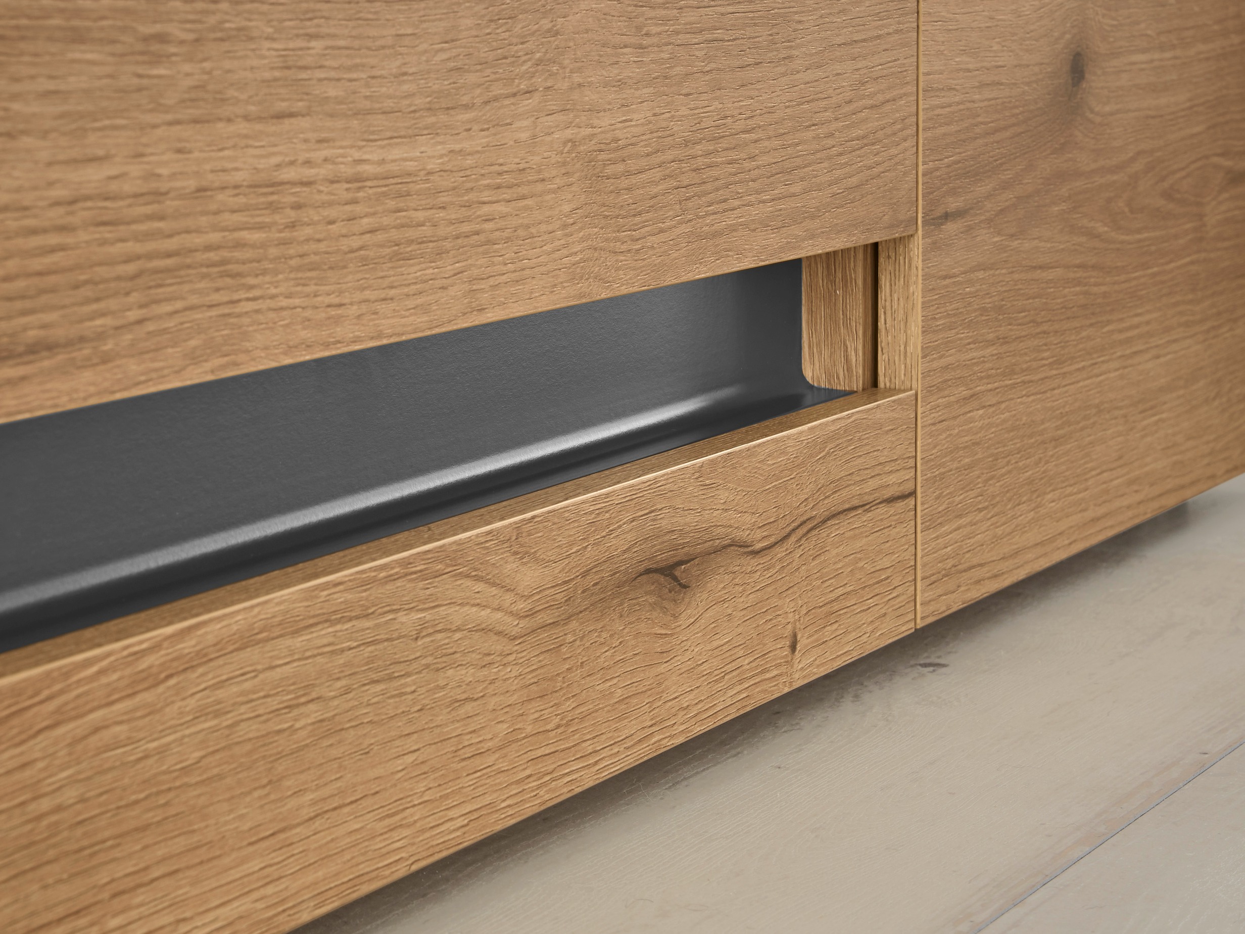 Komplet za dnevno sobo Elbsori 131 (Hrast + Antracit)