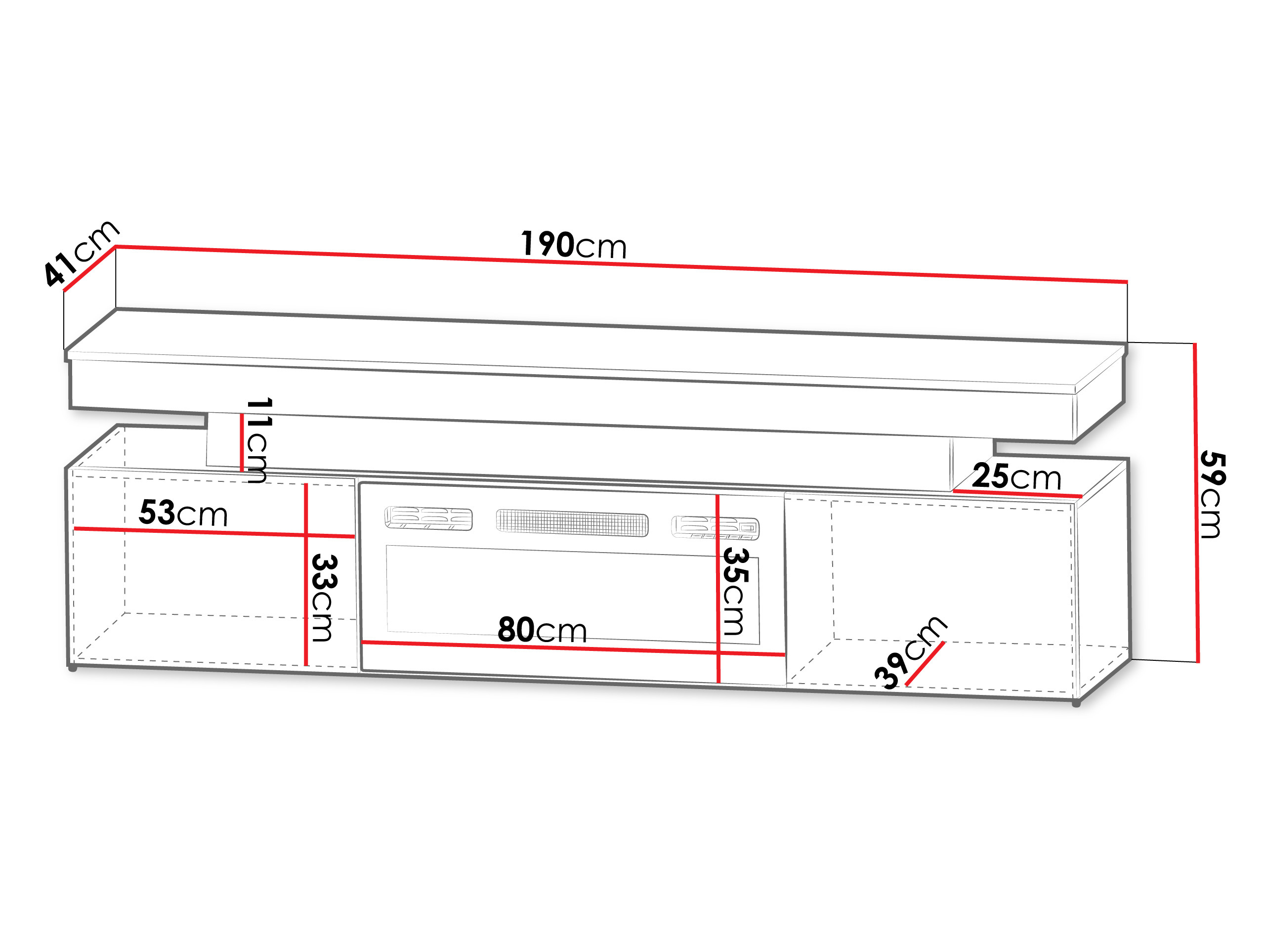 TV-omarica Monfero 104 (Bela + Sijaj bela)