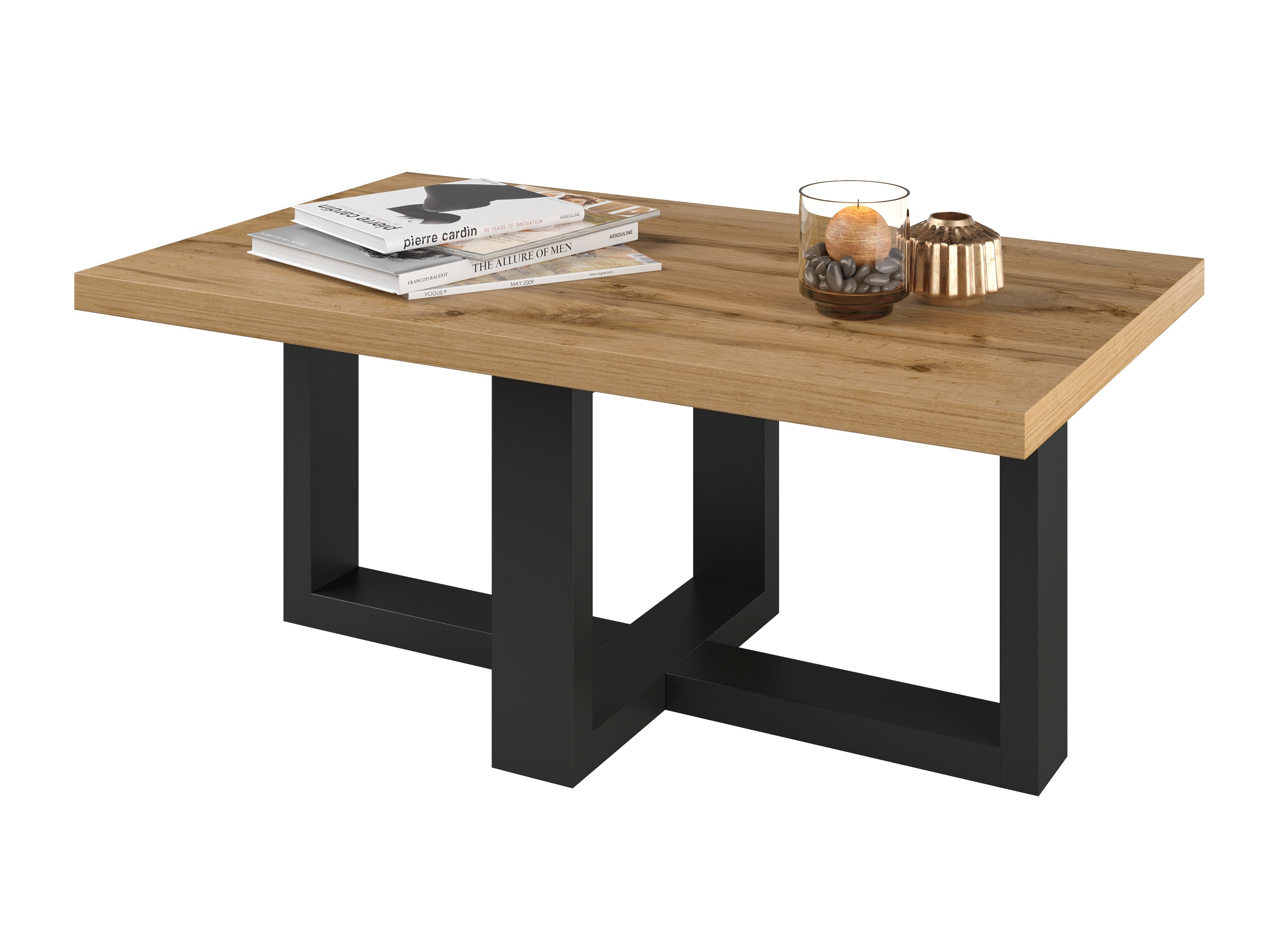 Klubska mizica Austin 317 (Črna + Wotan hrast)