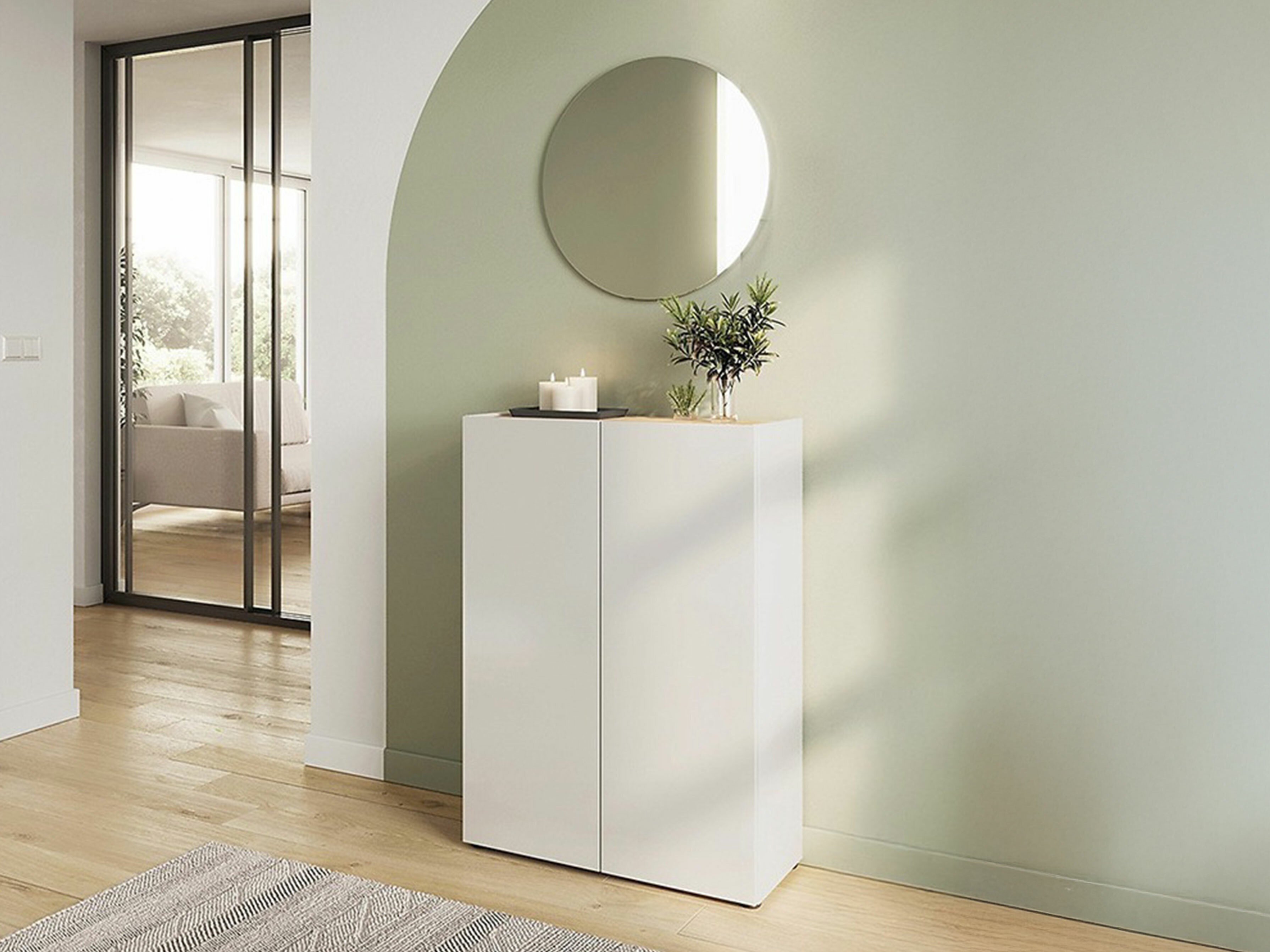 Komplet za predsobo Lircamu 105 (Bela)