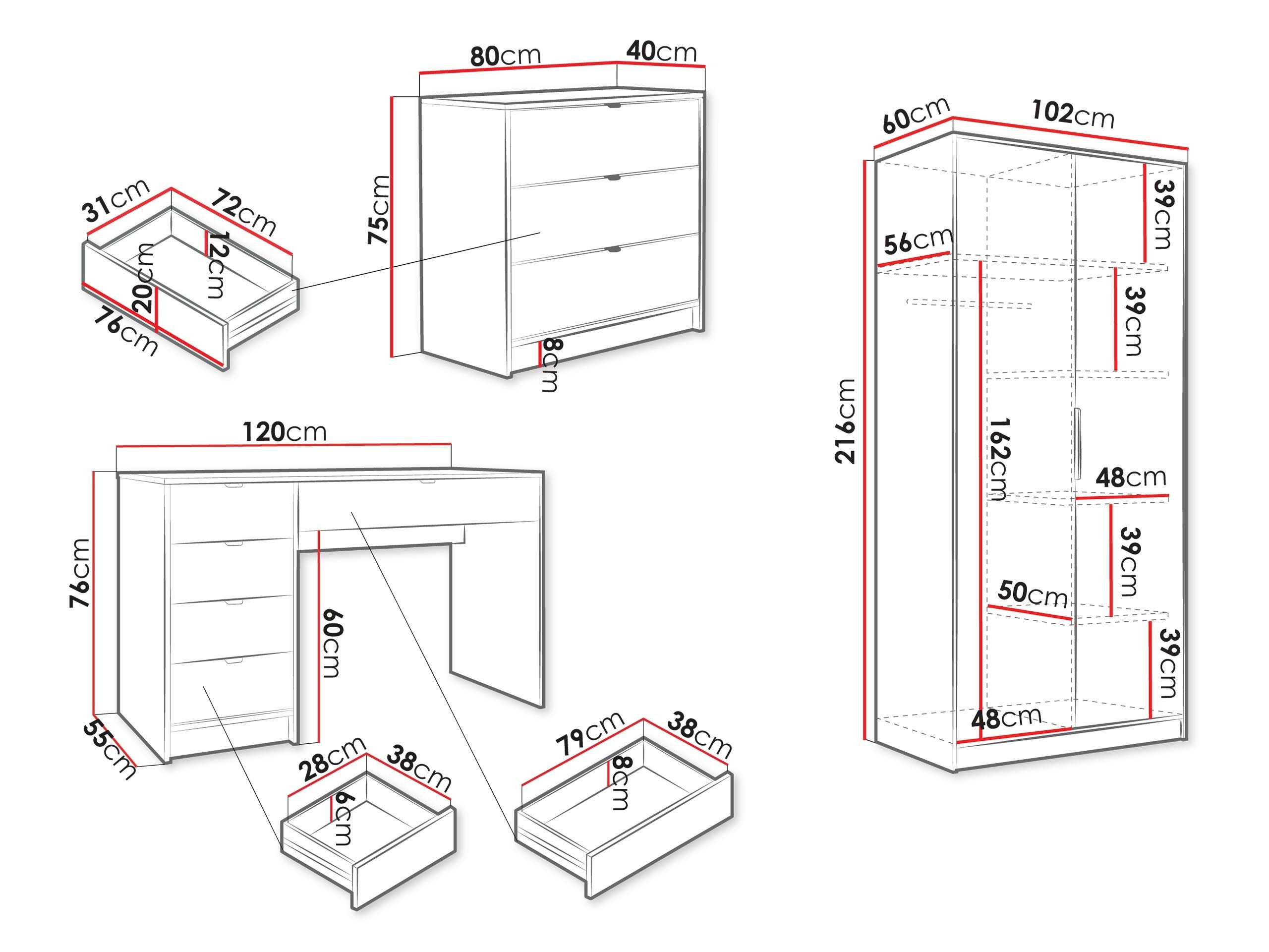 Komplet za domačo pisarno Comfivo Papilio IV (Bež)