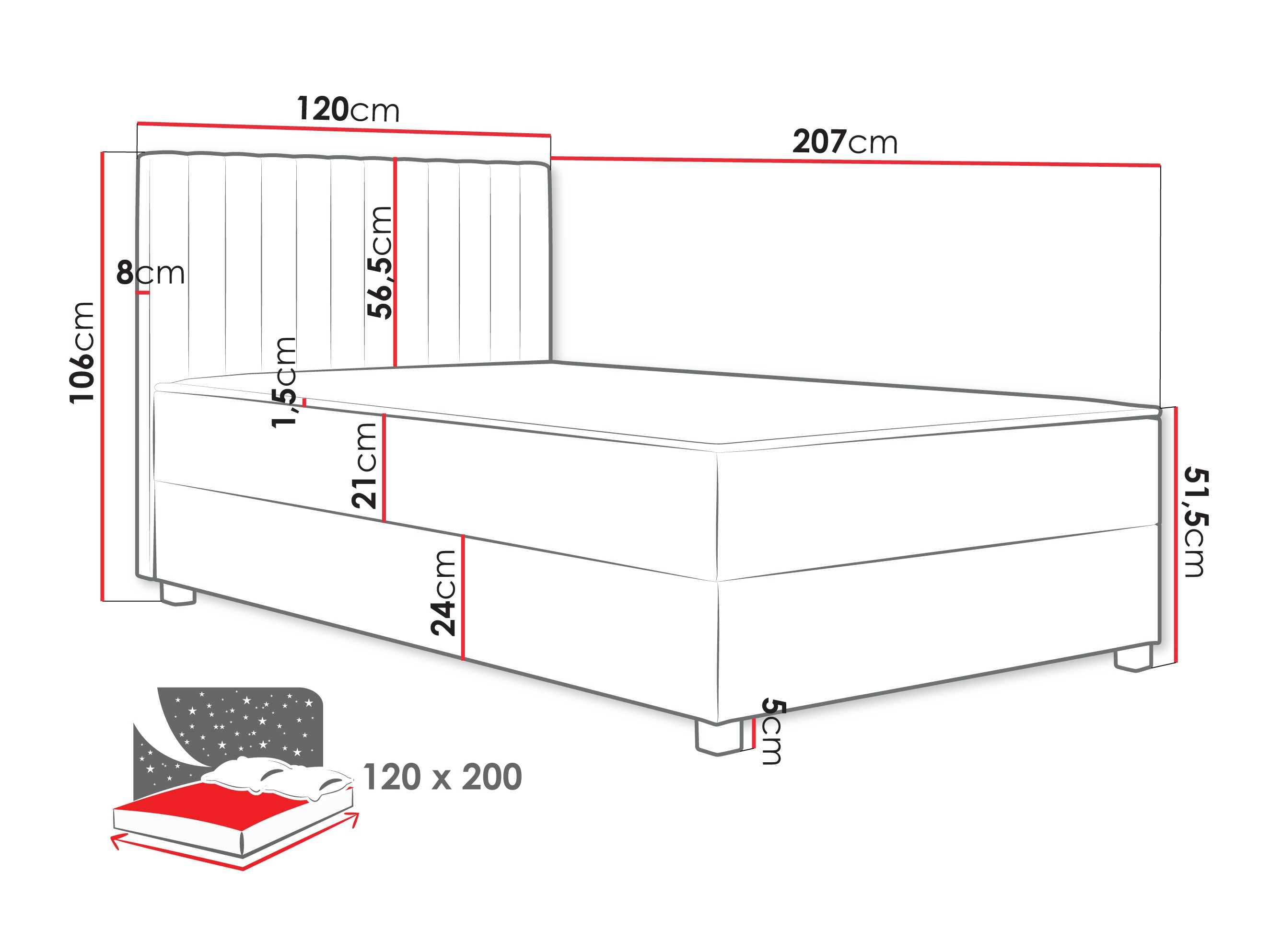 Boxspring postelja Soral (Manila 02)