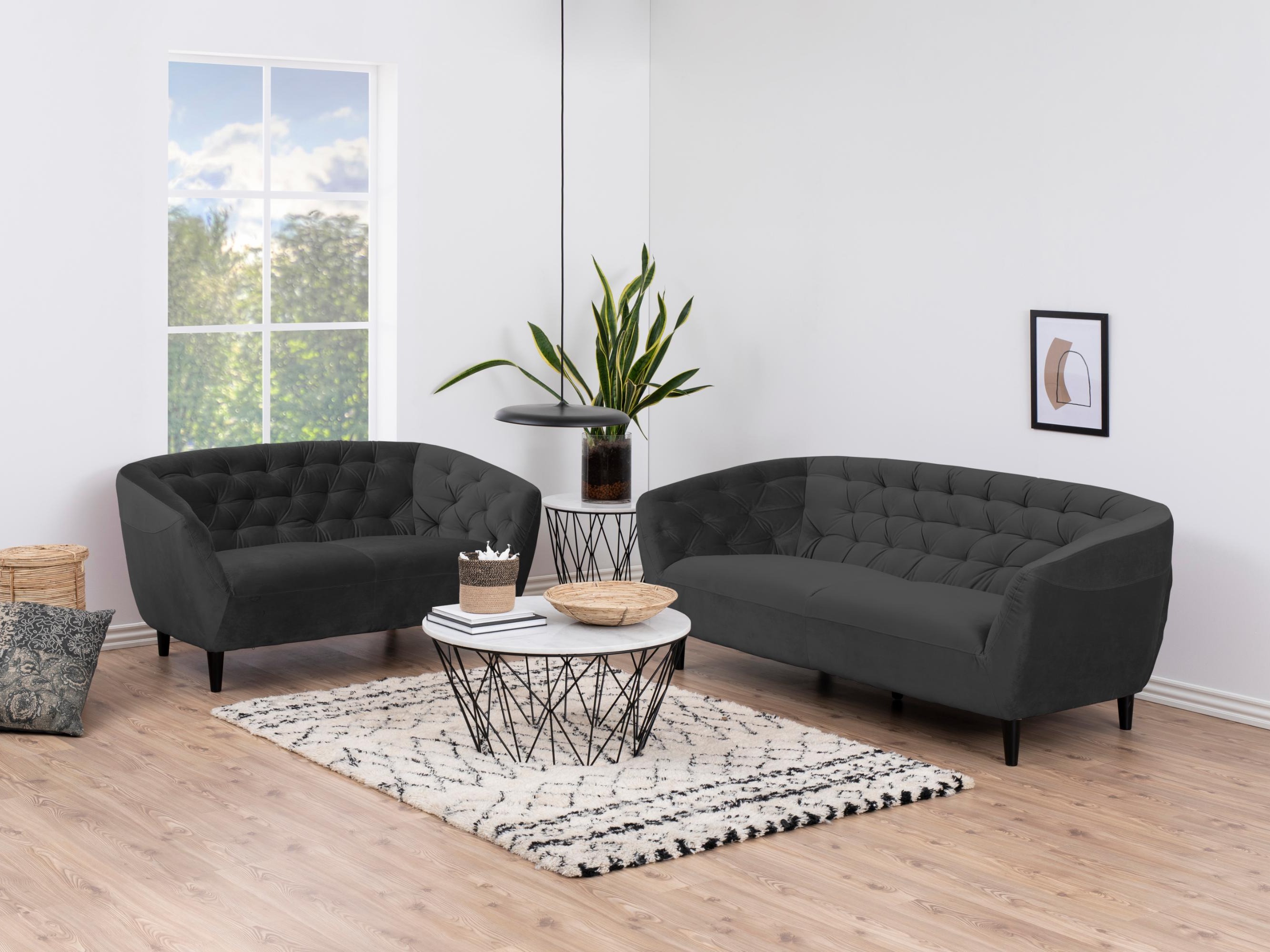 Kavč chesterfield Norsica 232 (Temno siva)