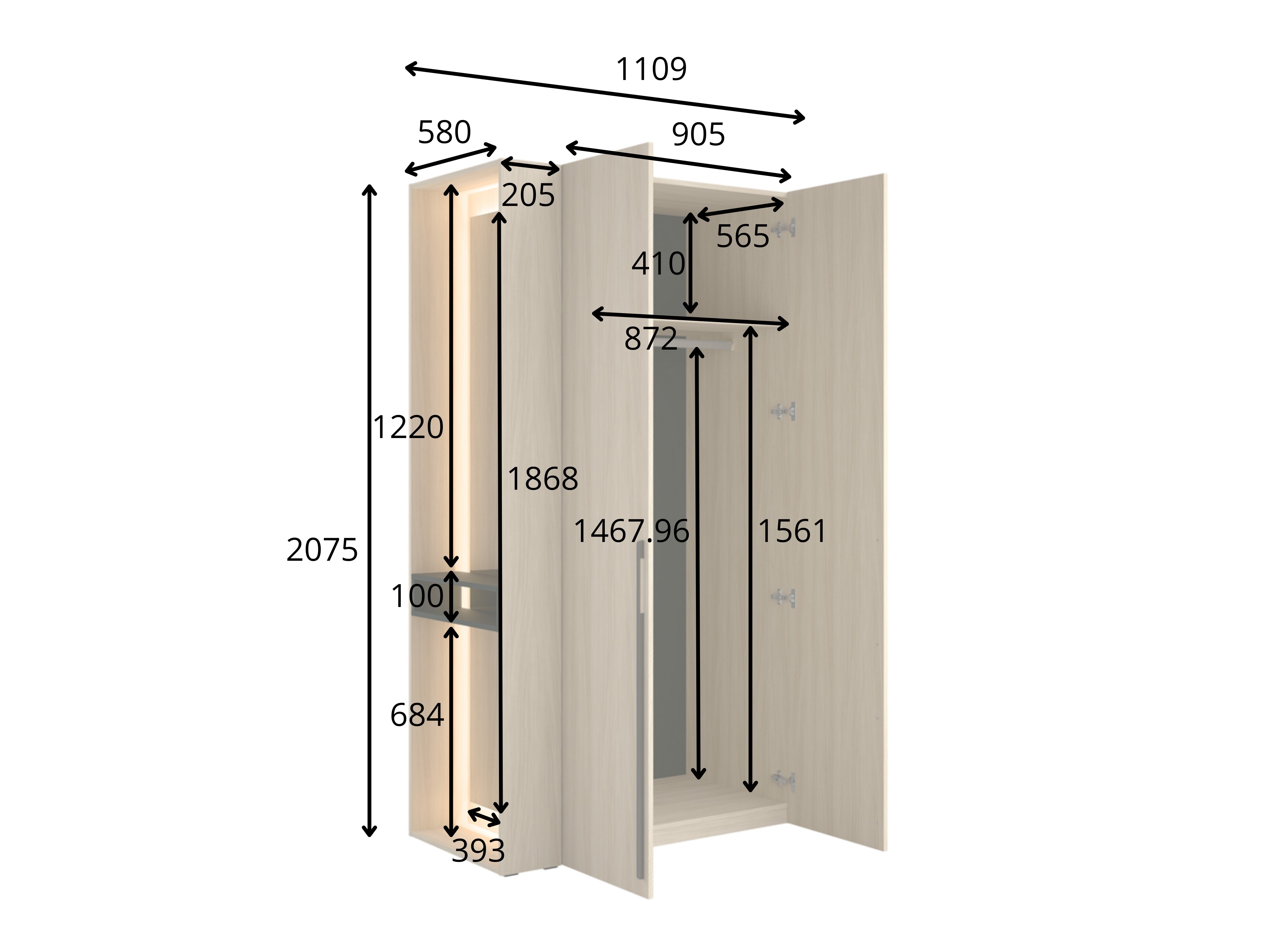Garderobna omara Baytown 108
