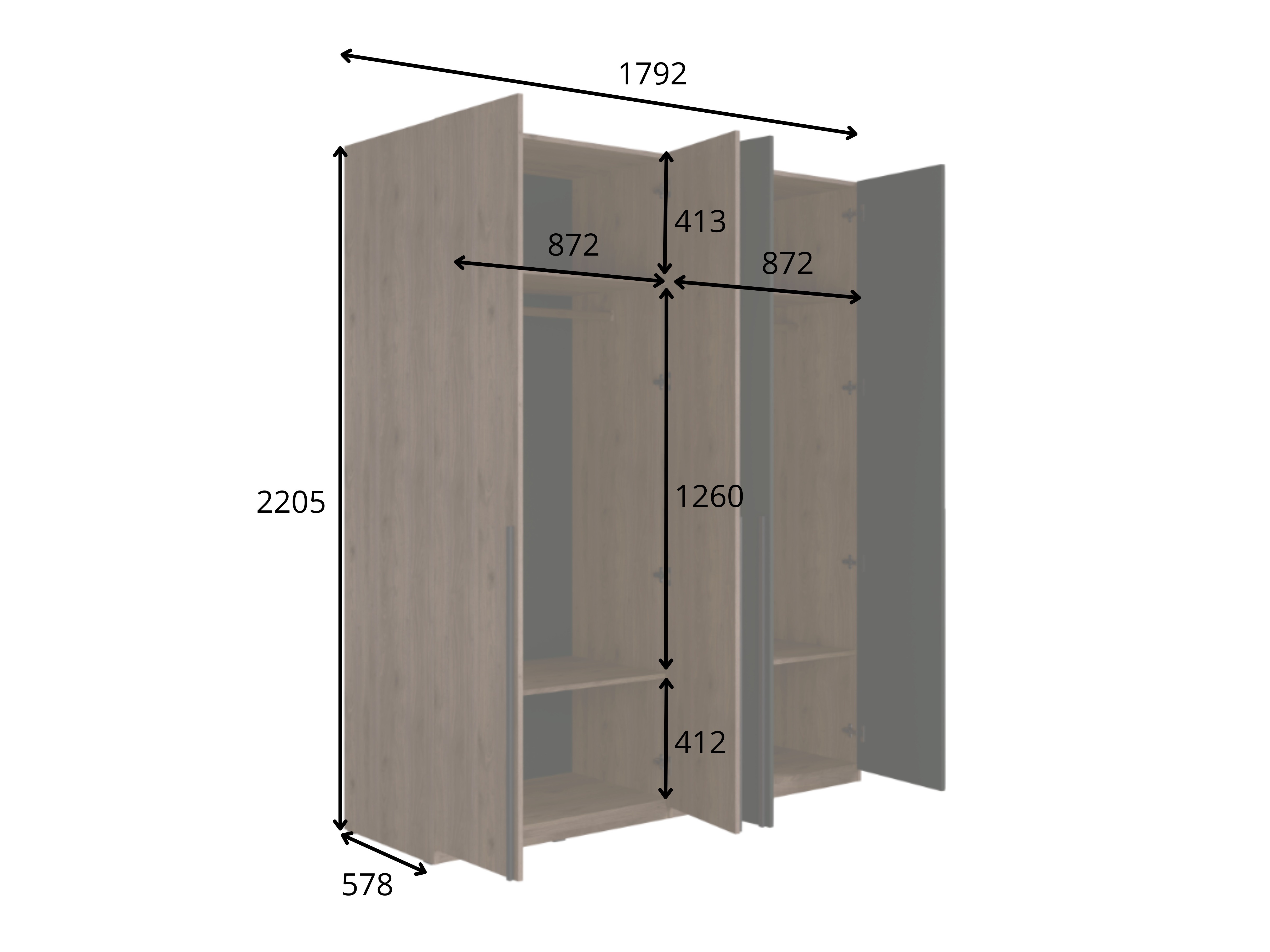Garderobna omara Baytown 115