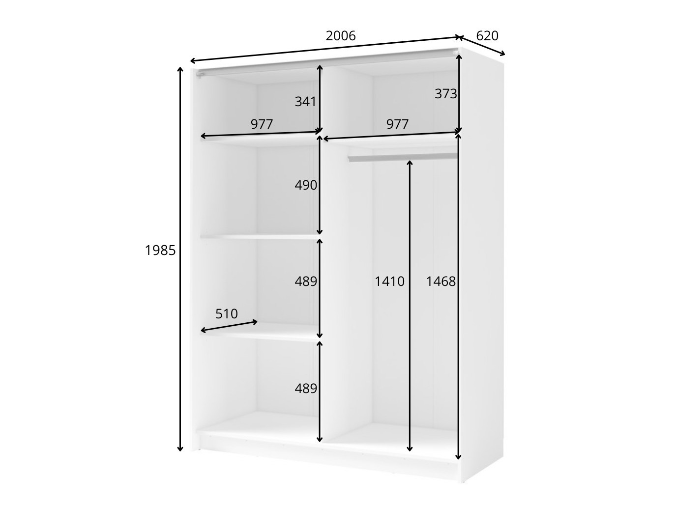 Garderobna omara Baytown 118 (Bela)