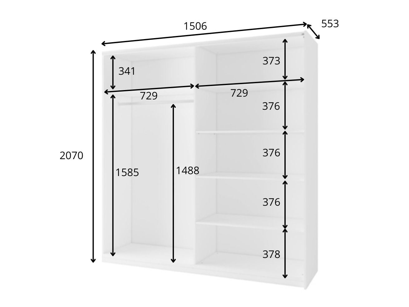 Garderobna omara Baytown 119 (Artisan hrast)