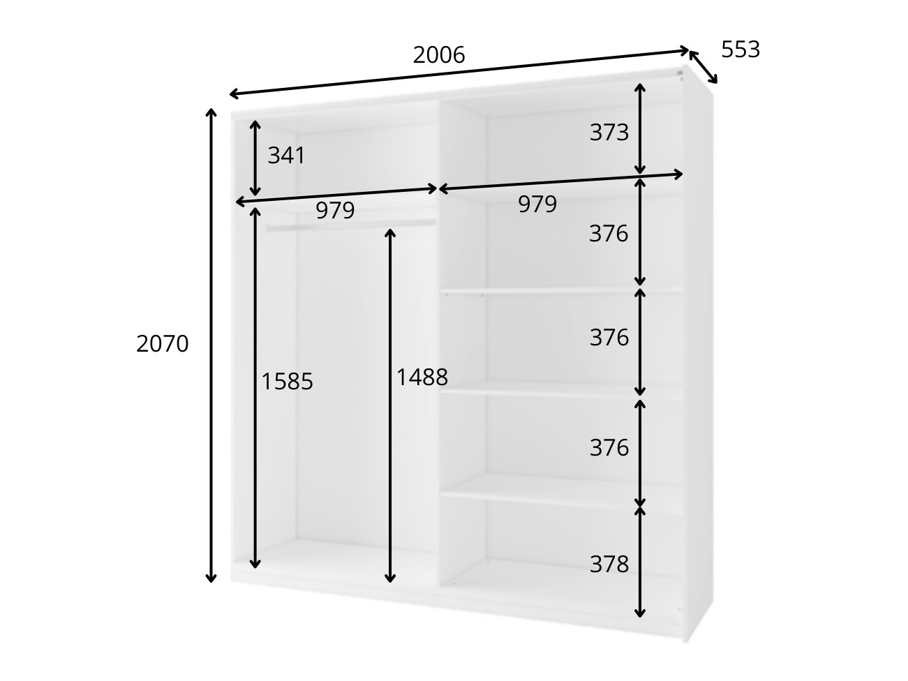 Garderobna omara Baytown 120 (Bela)