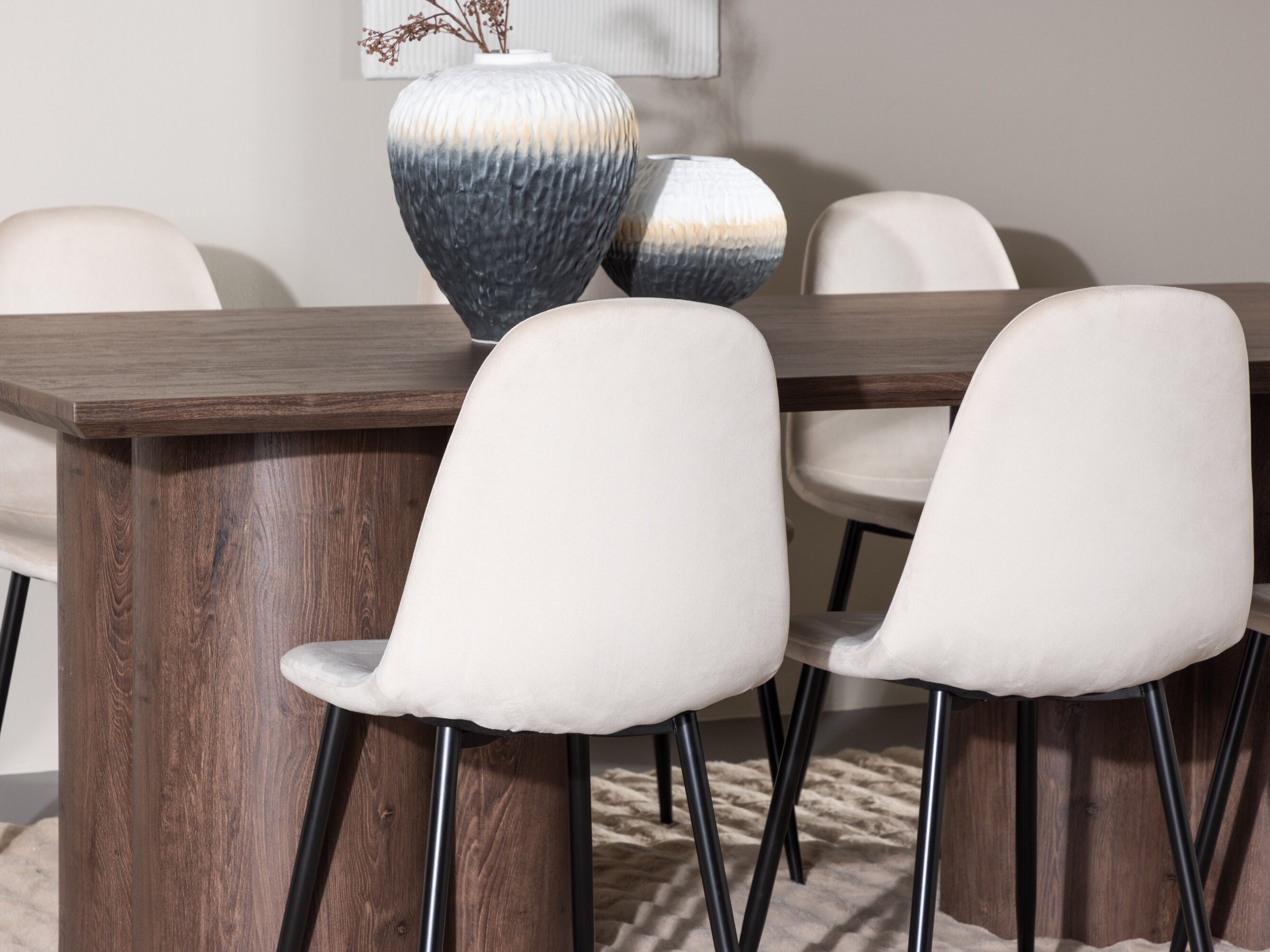 Jedilniški komplet Dallas 4959 (Bež + Črna)