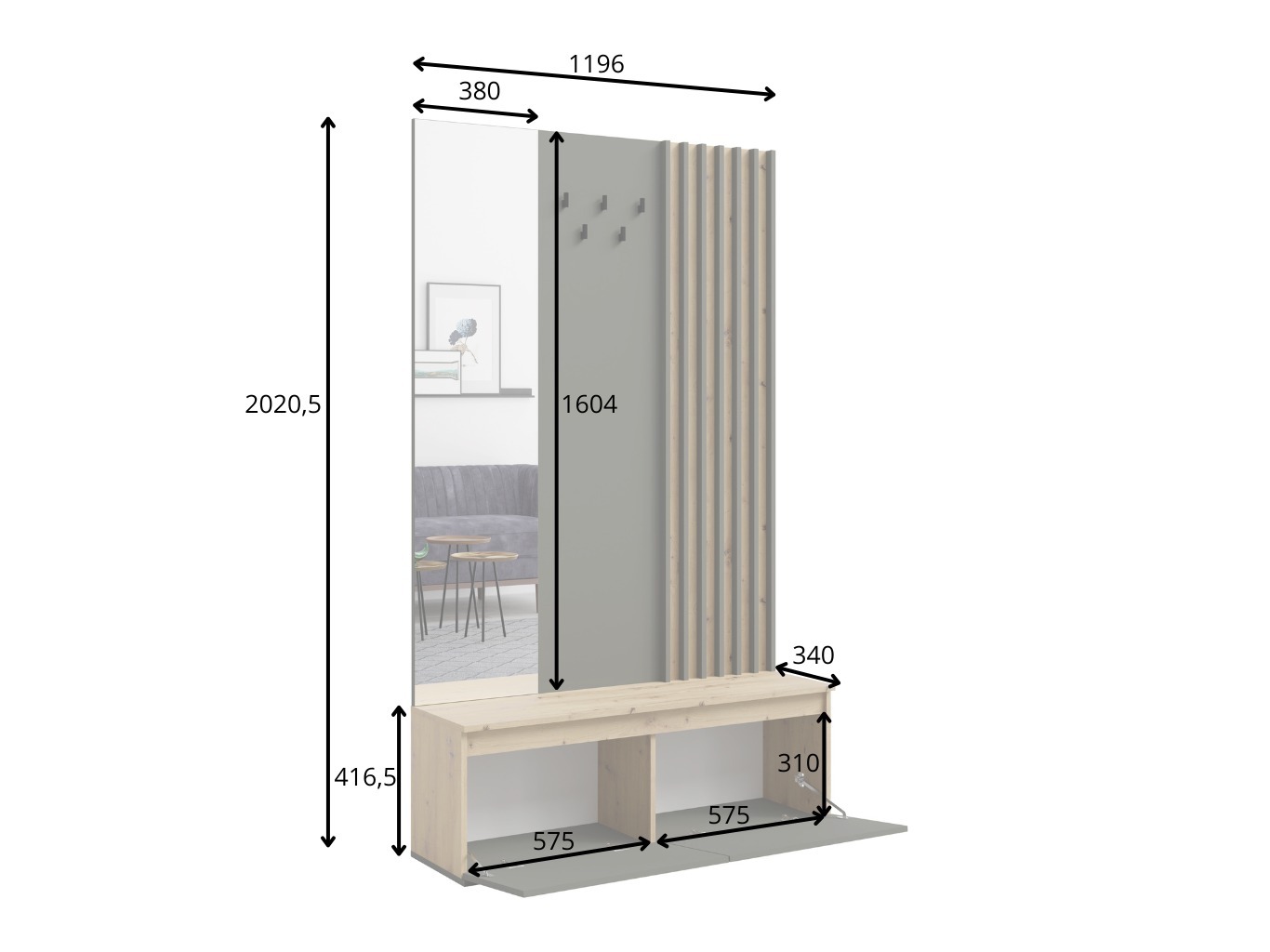 Komplet za predsobo Baytown 126