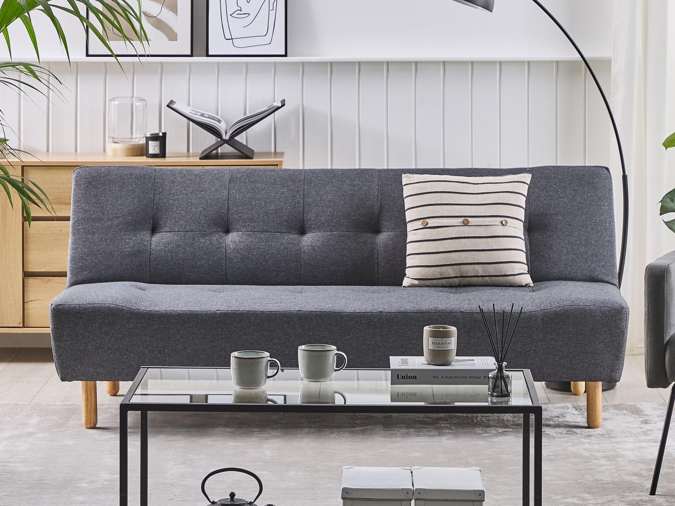 Raztegljiv kavč Berwyn 1550 (Temno siva)