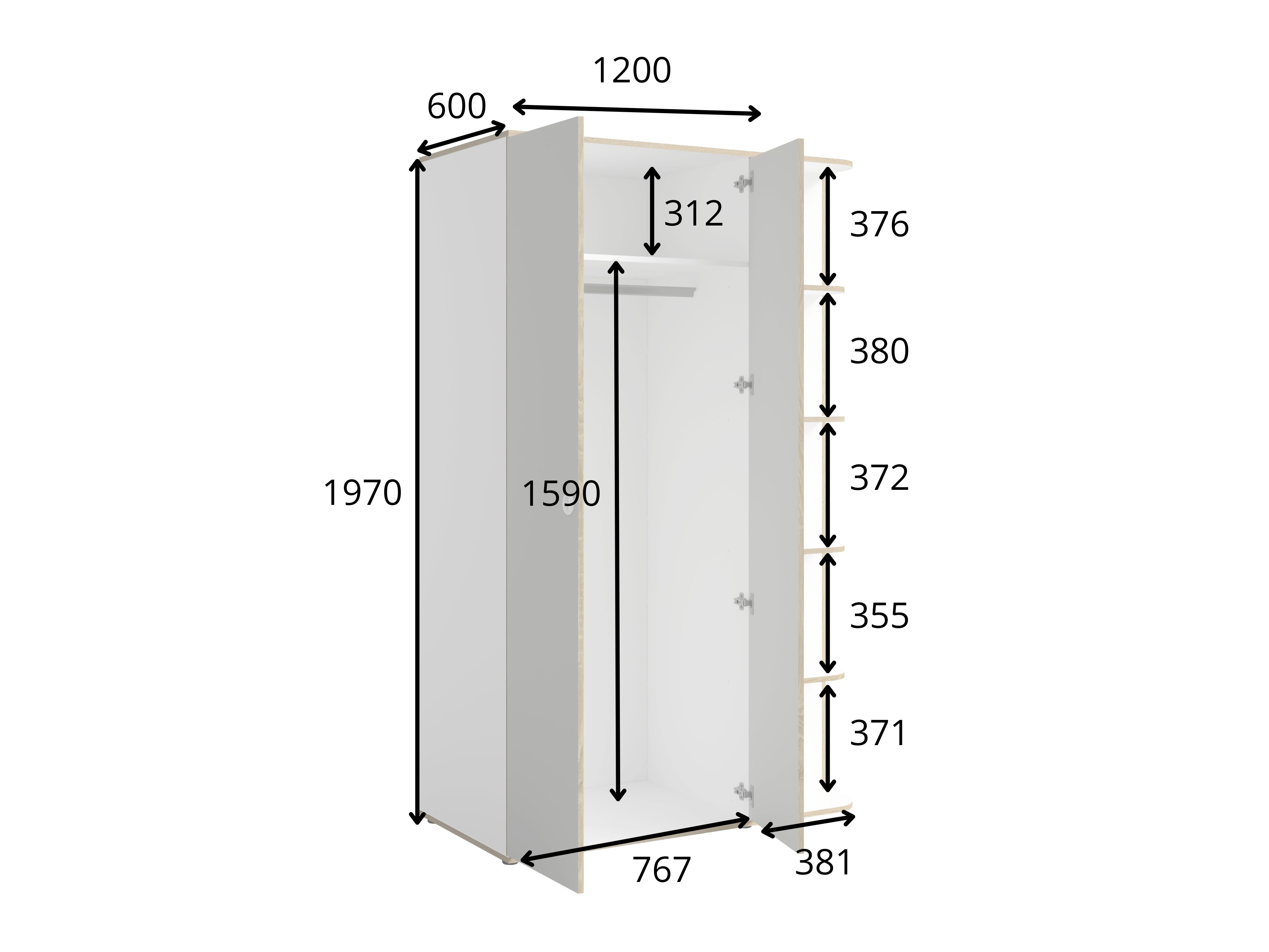Garderobna omara Baytown 104