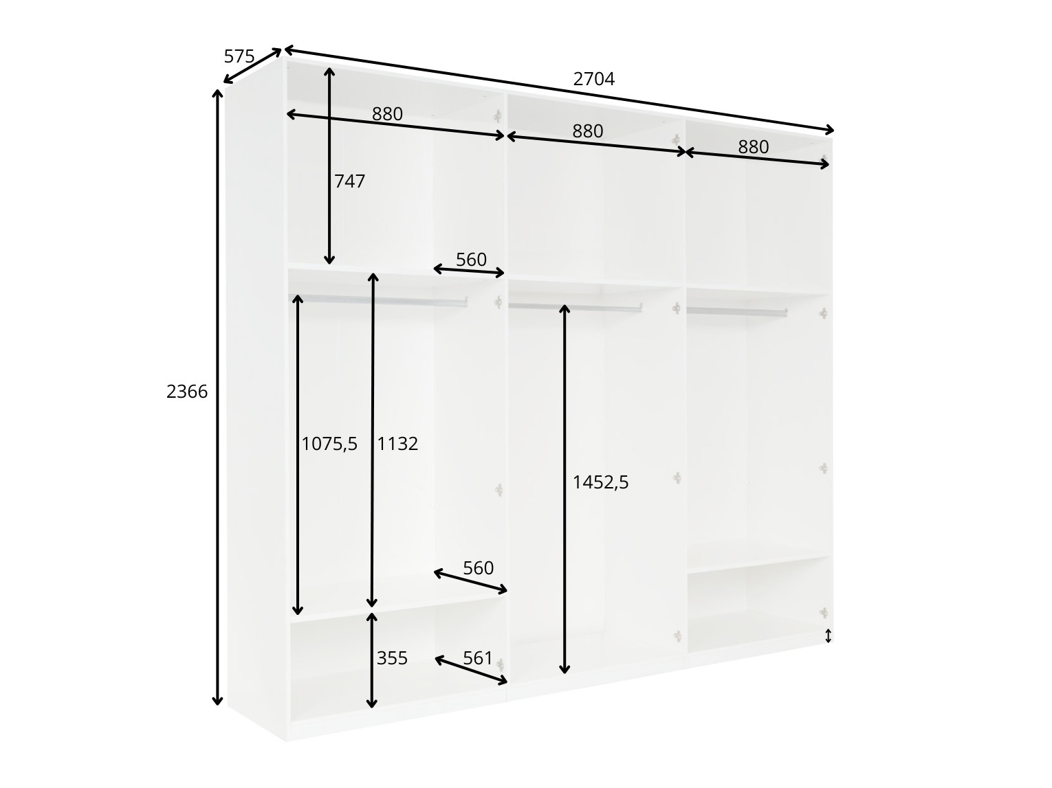 Garderobna omara Elmsonu 106