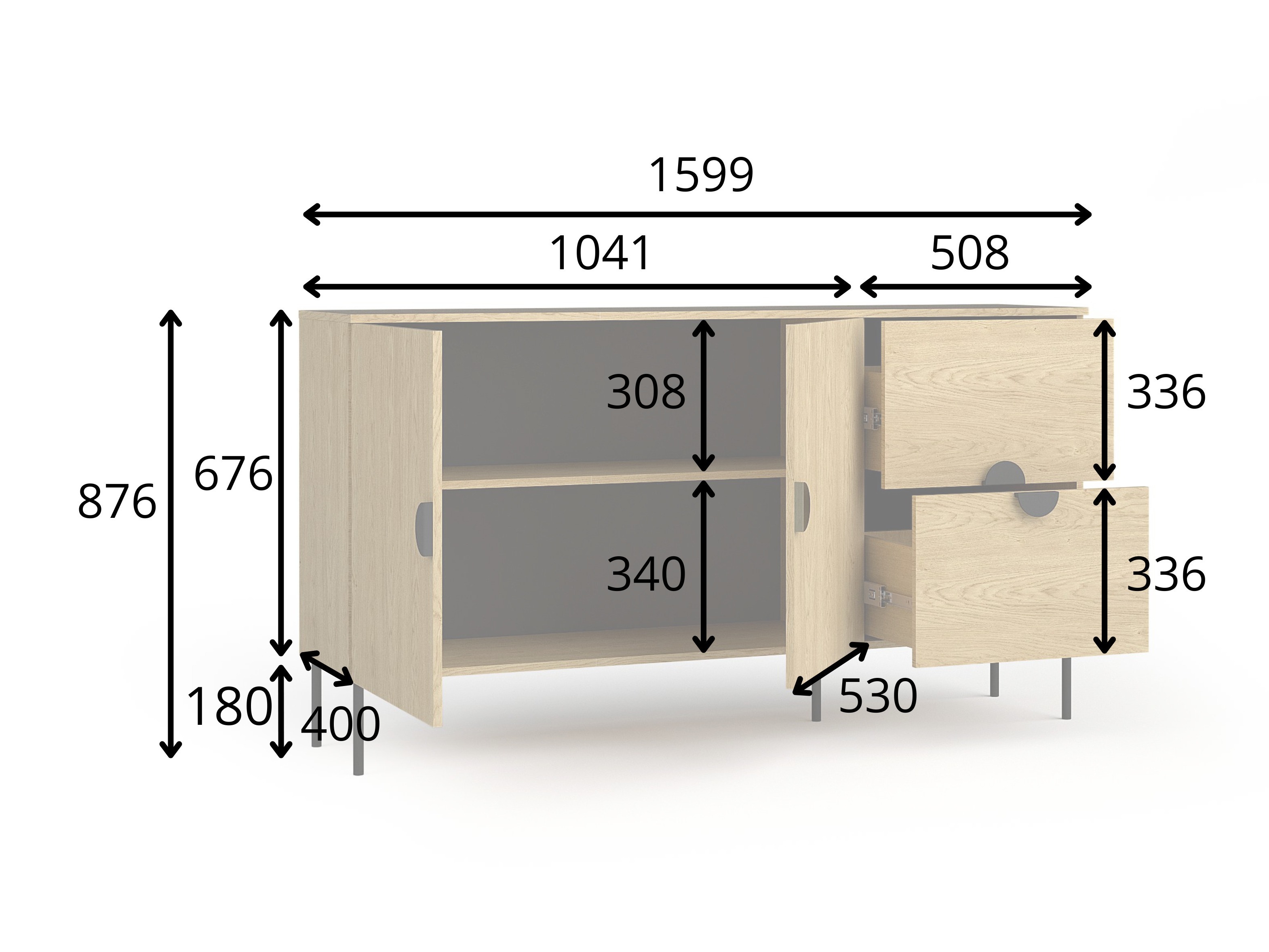 Komoda Morsono 100 (Črna)