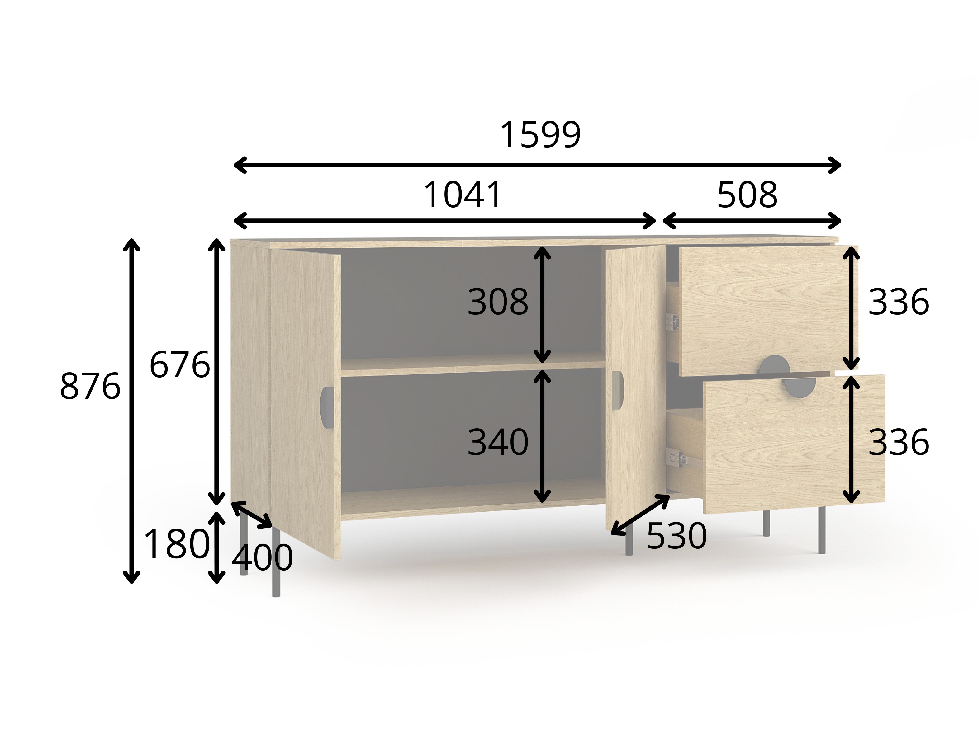 Komoda Morsono 100 (Hrast)