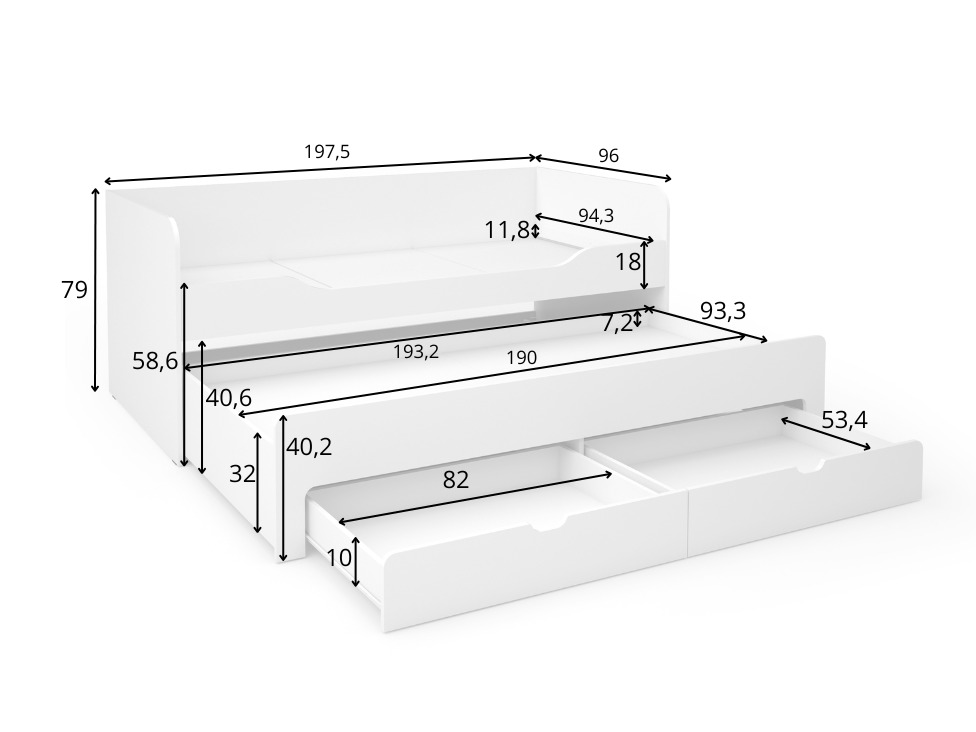 Postelja Baytown 127