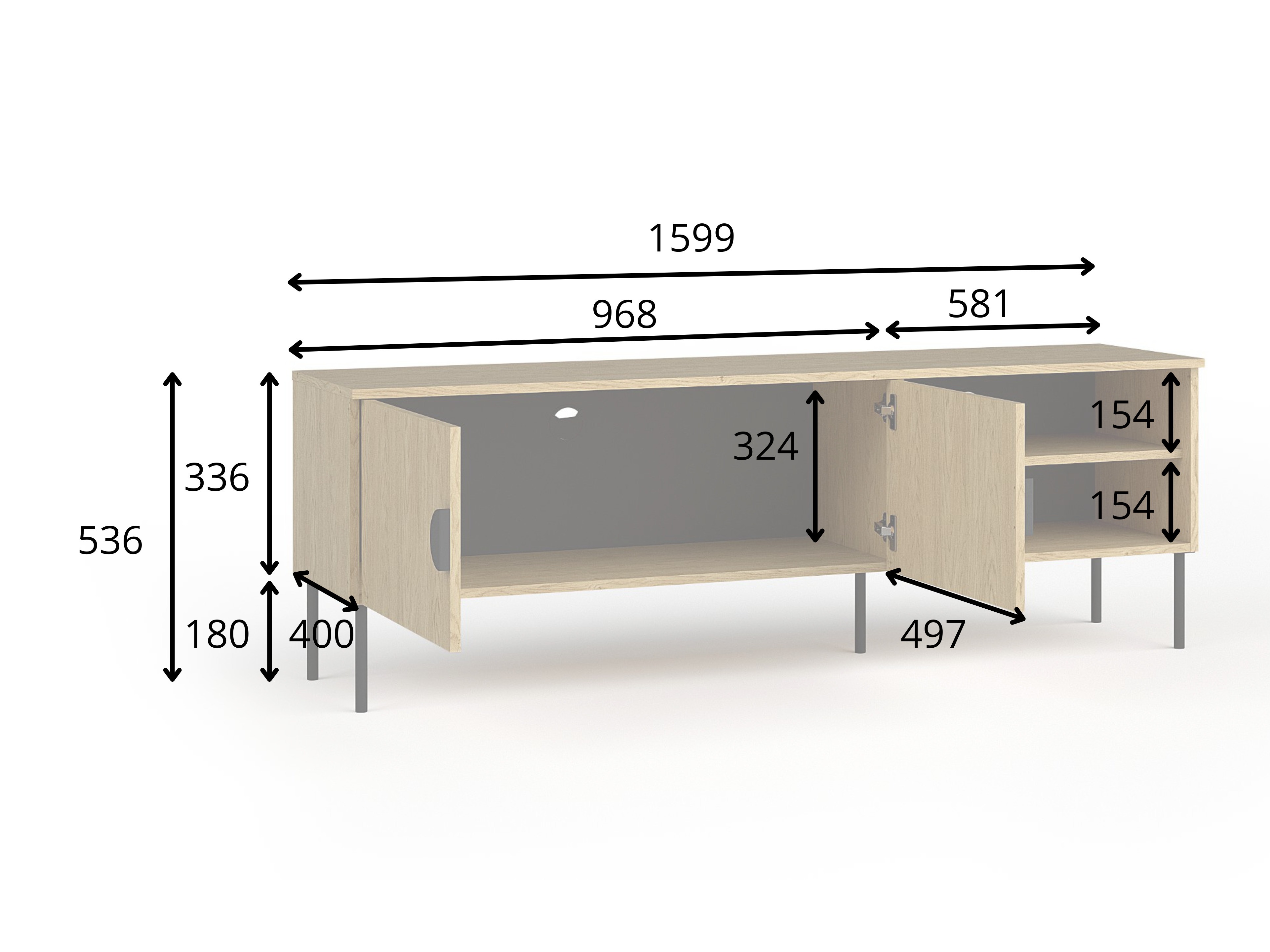 TV-omarica Morsono 102 (Hrast)