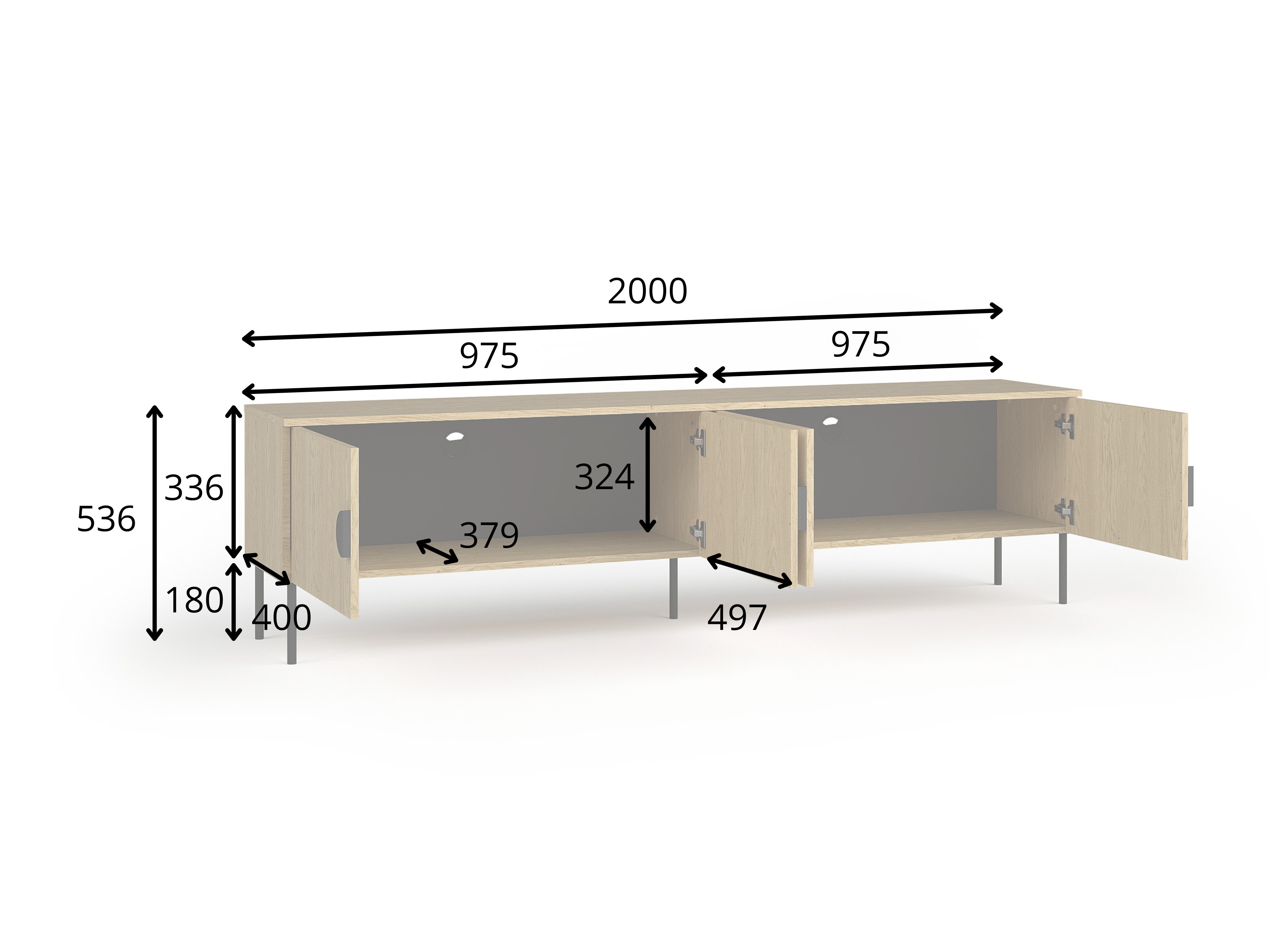 TV-omarica Morsono 103 (Hrast)