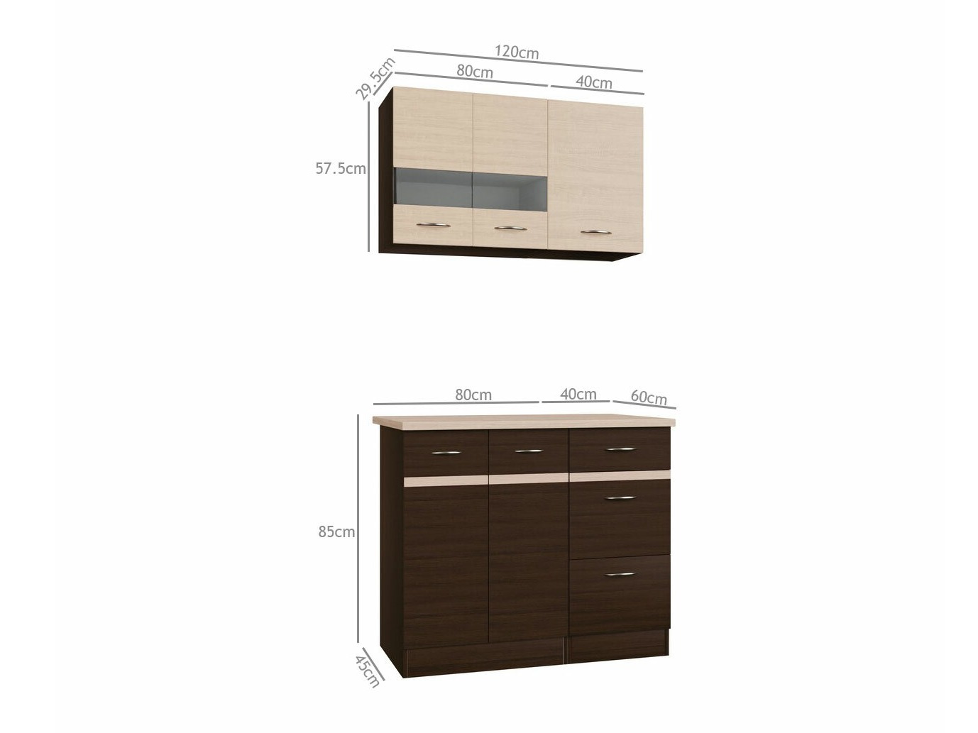 Modularni kuhinjski komplet Eli Dark 118