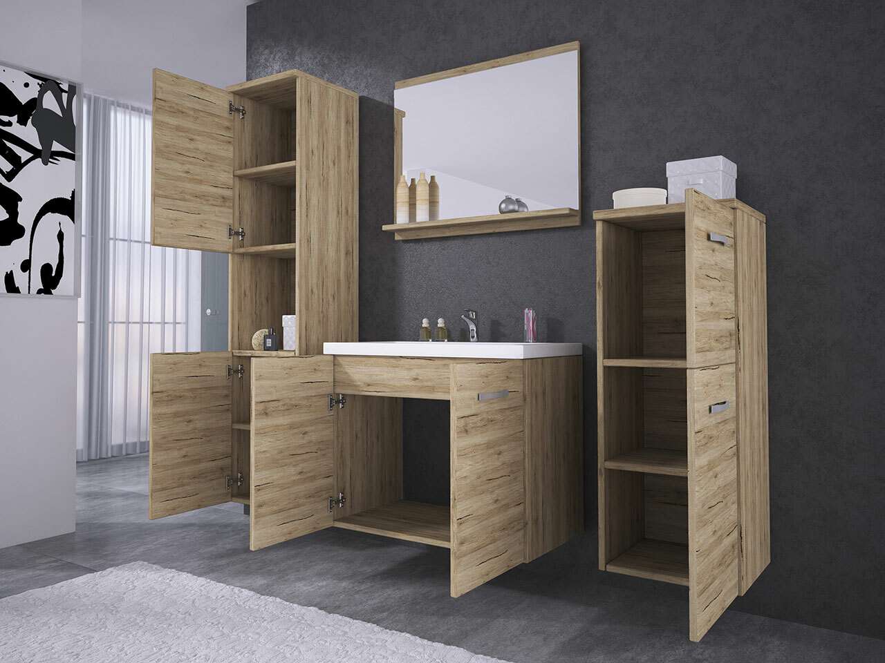 Kopalniški komplet Sarasota 108 (Wotan hrast)