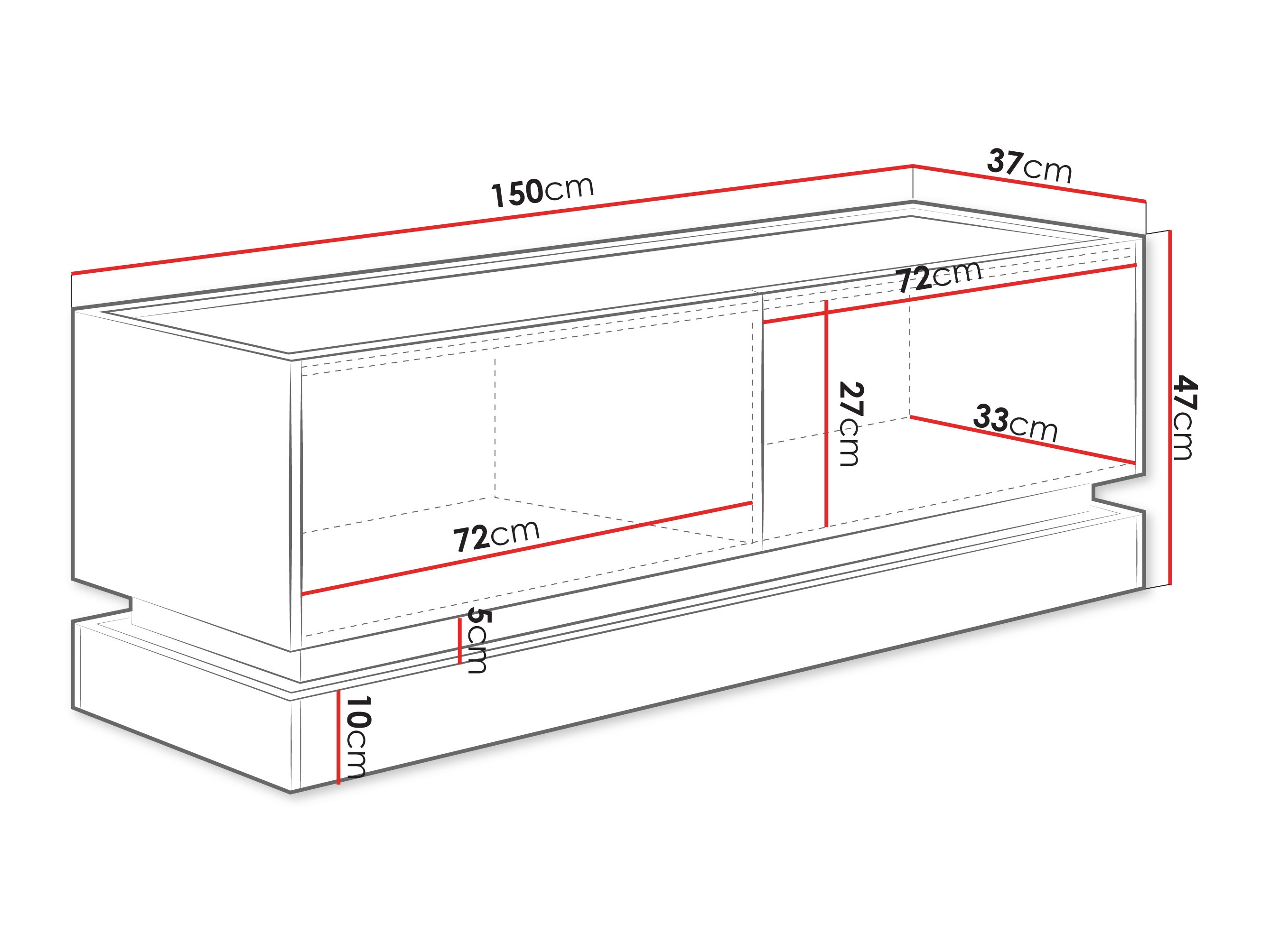 TV-omarica Comfivo Tilia I (Svetlo rjava + Hrast)