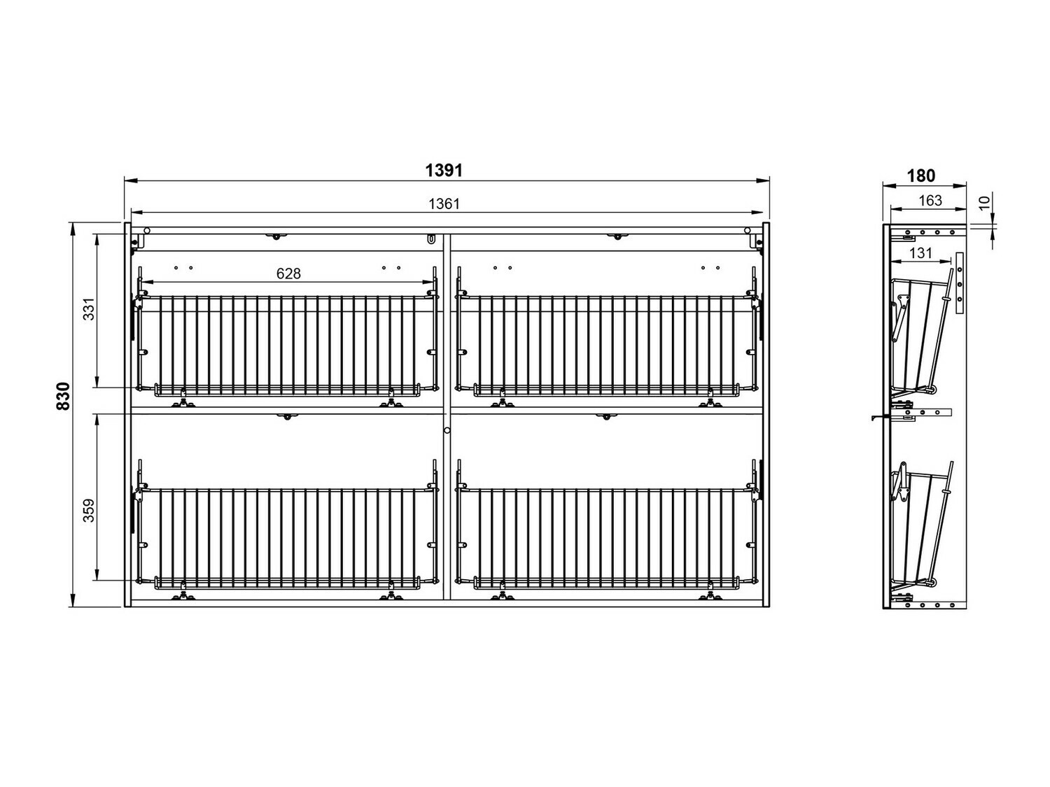 Komplet za predsobo Cirsale 109 (Umazano roza + Navarra hrast)
