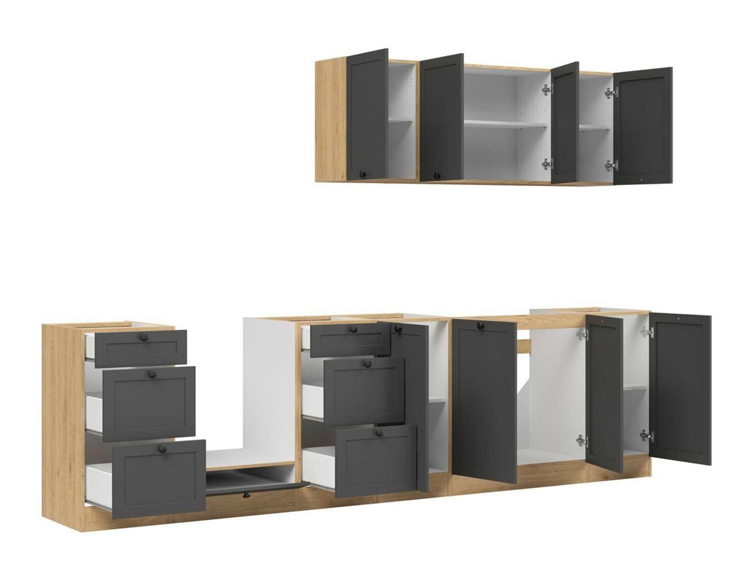 Modularni kuhinjski komplet Classic Grey Oak 119