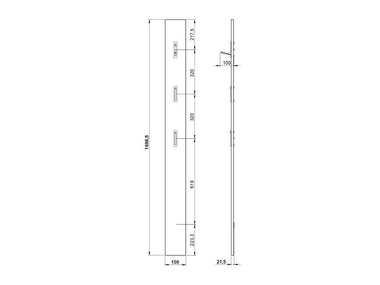 Obešalnik Cirsale 100 (Umazano roza)