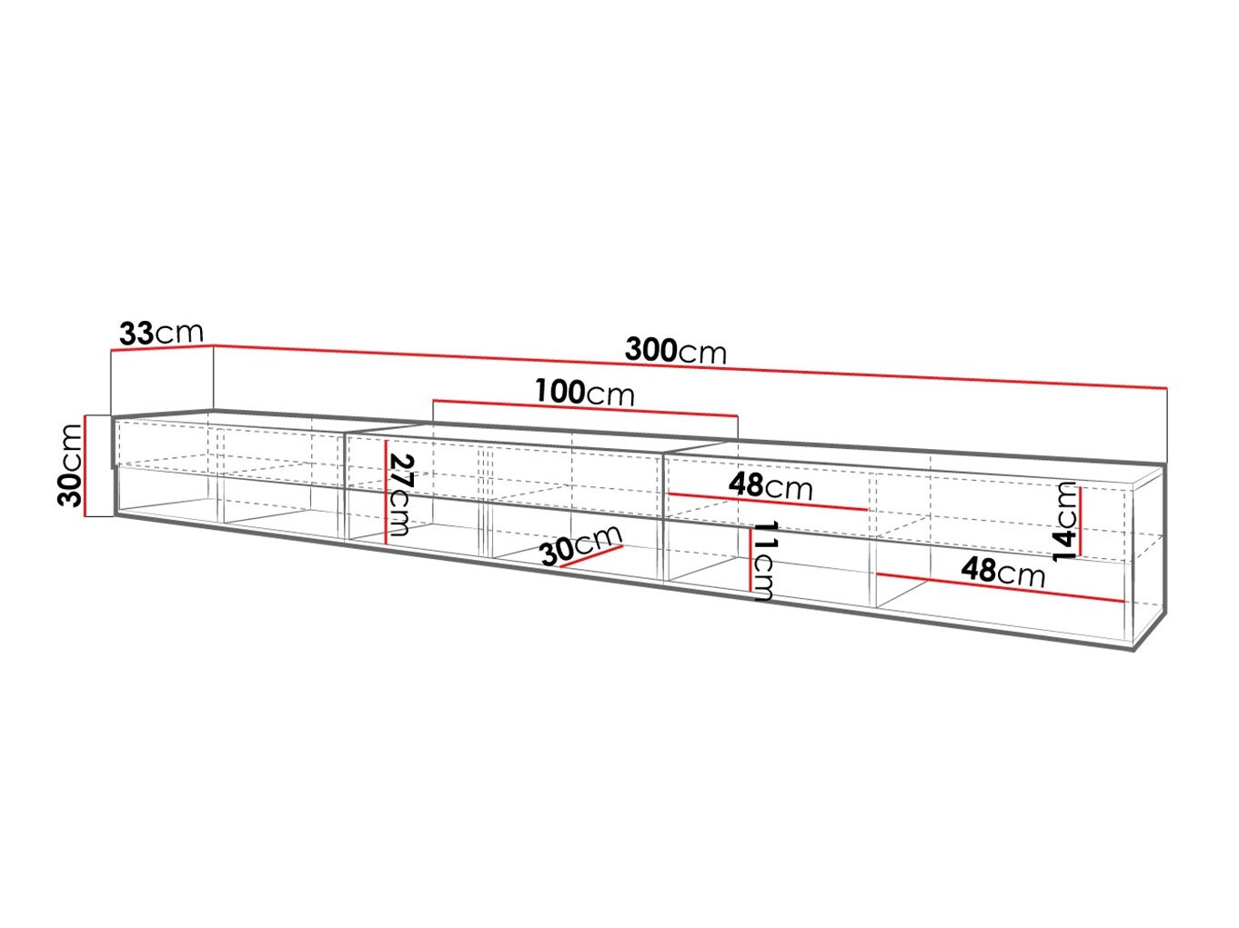 TV-omarica Sarasota 144 (Matera siva + Kostanj)