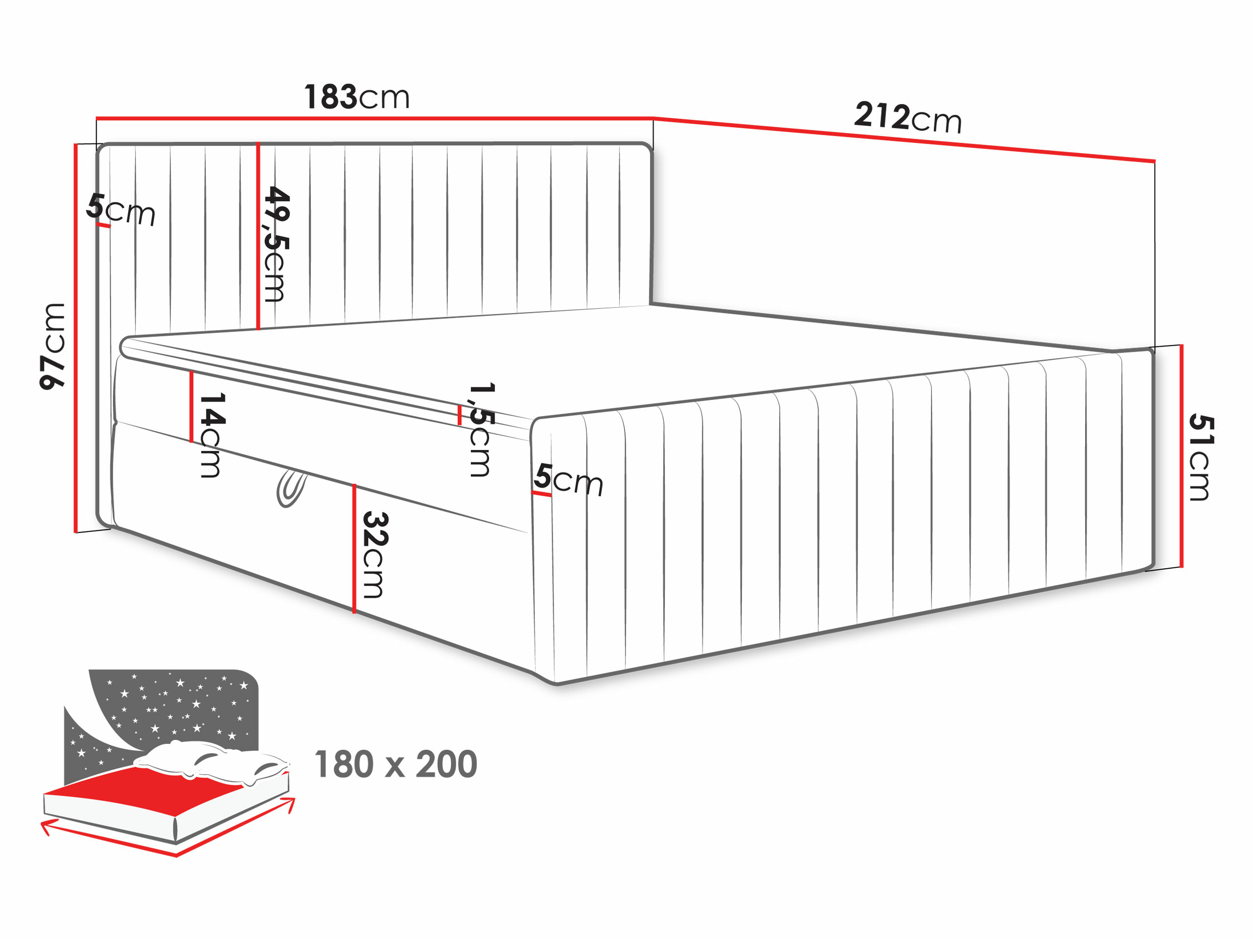 Boxspring postelja Comfivo 482 (Manila 16)