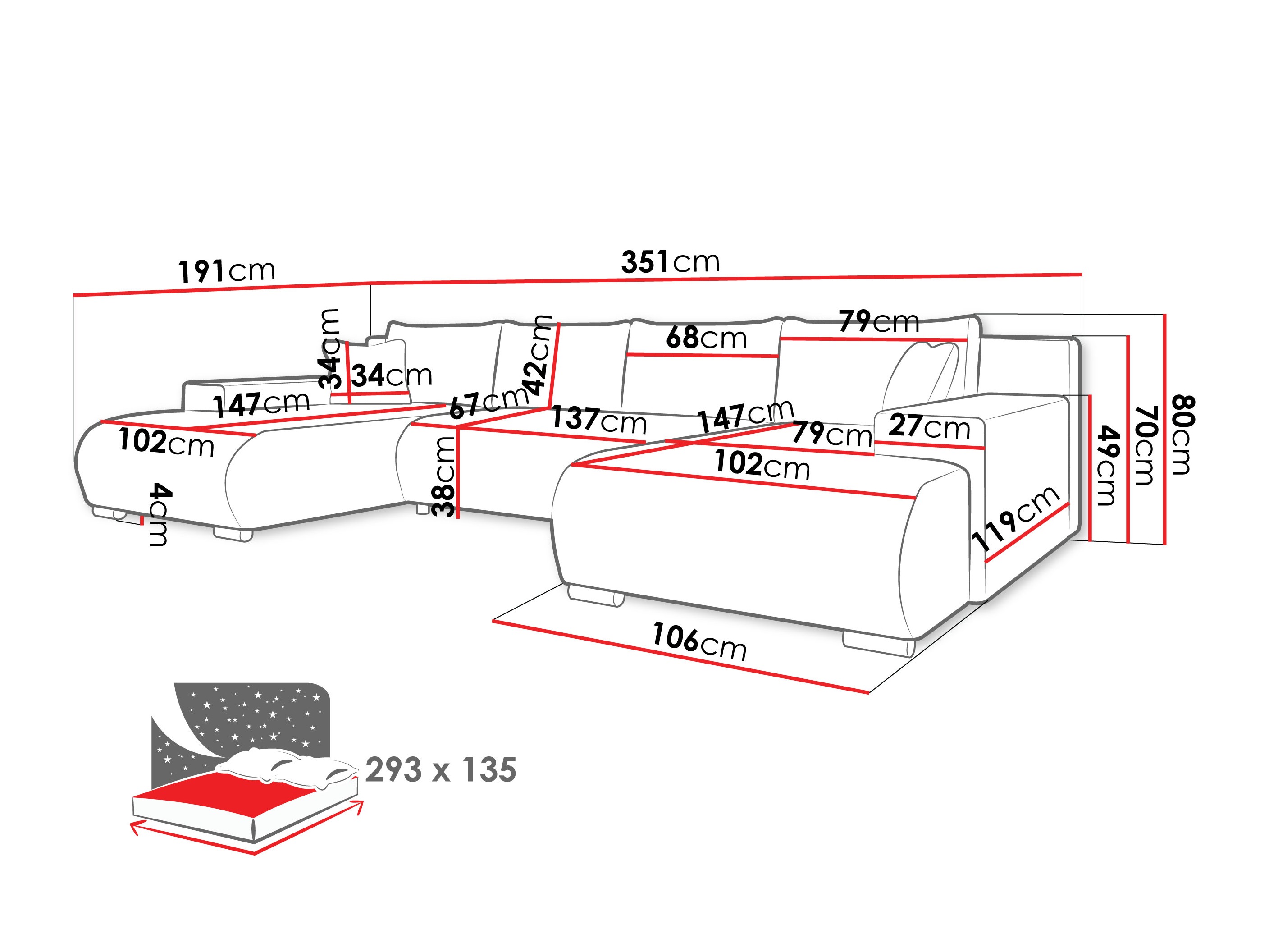 Kotna garnitura Comfivo 483 (Coral 65)