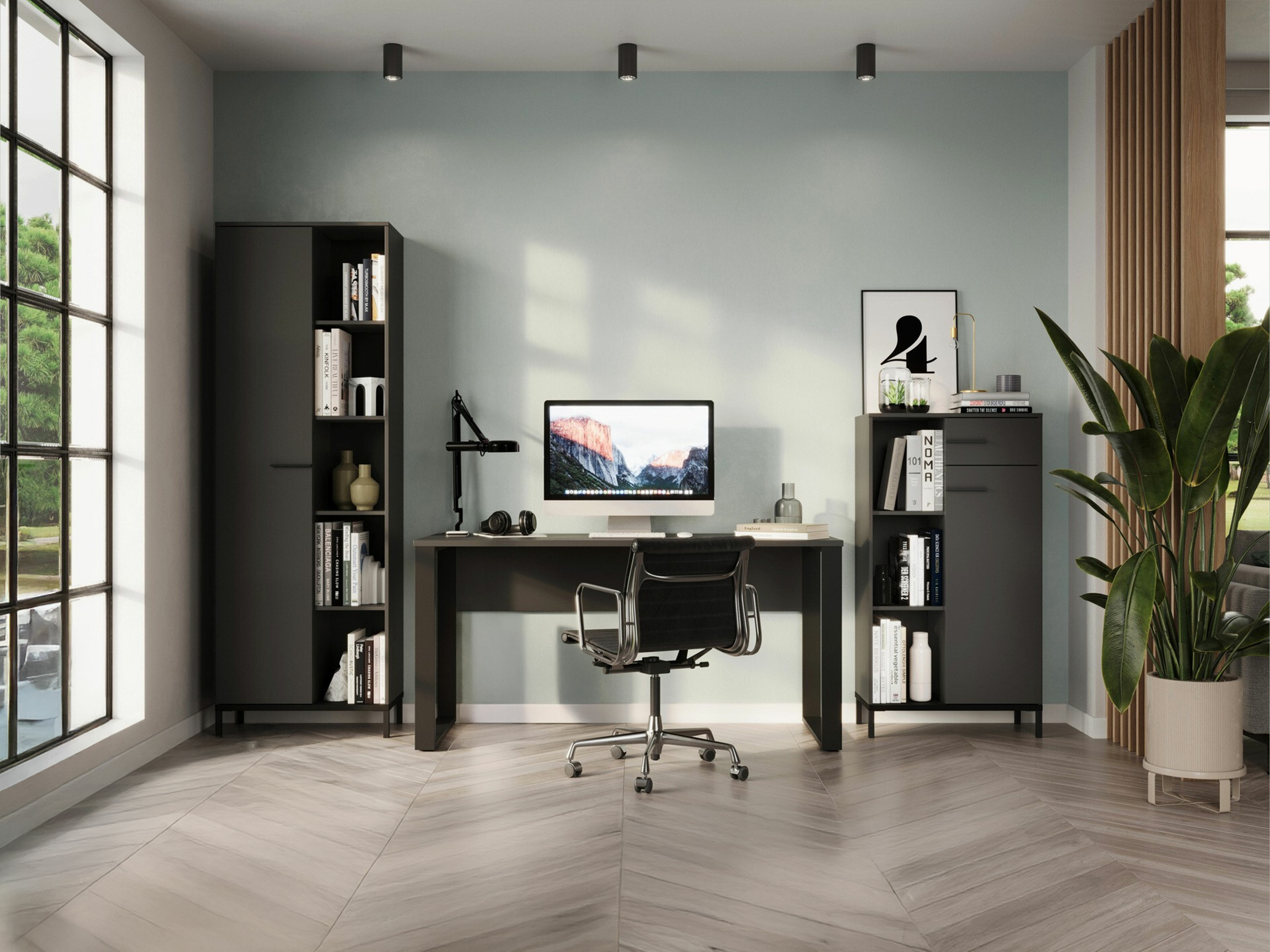 Komplet za domačo pisarno Solaro 102 (Grafit)