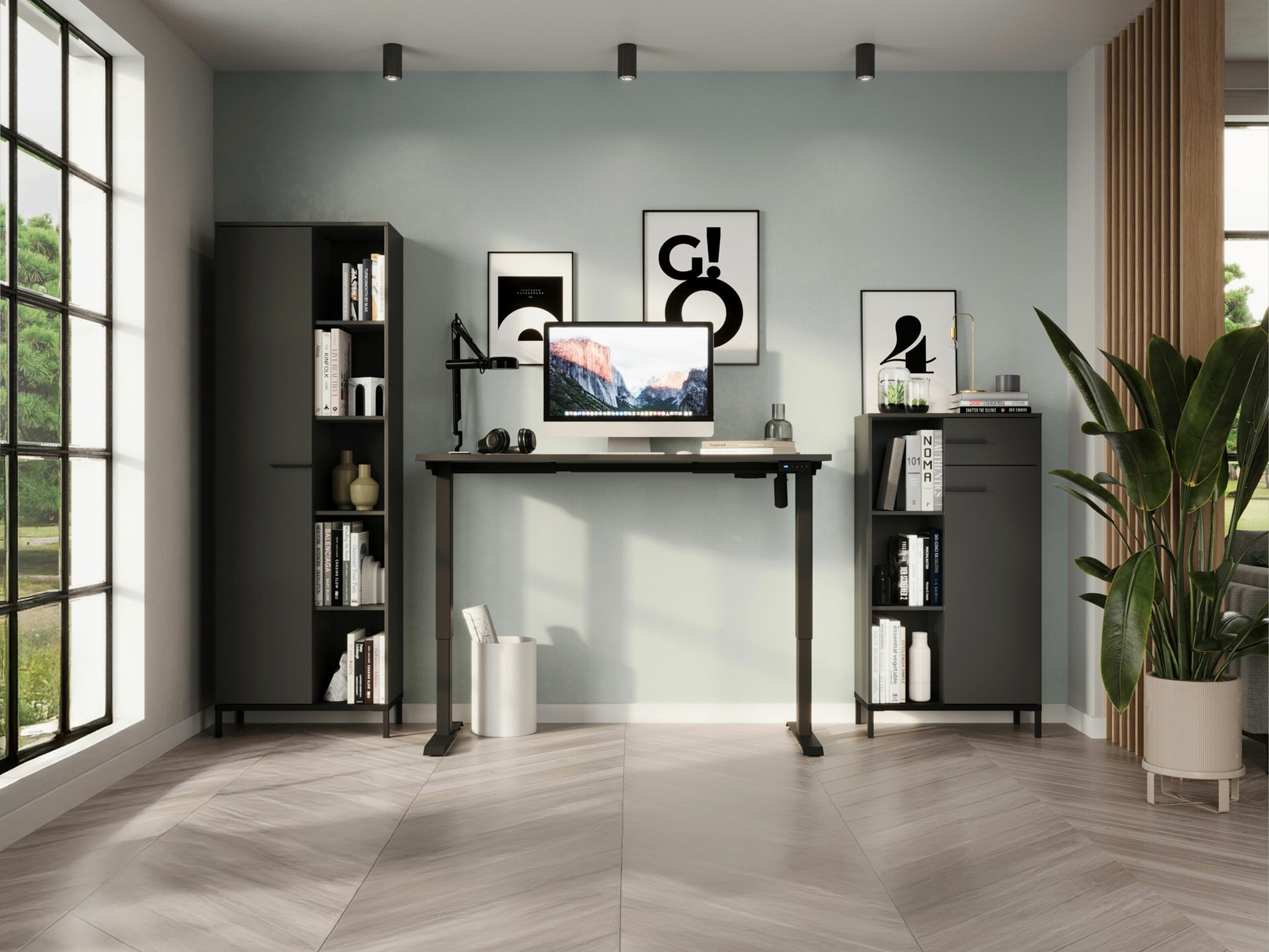 Komplet za domačo pisarno Solaro 103 (Grafit)