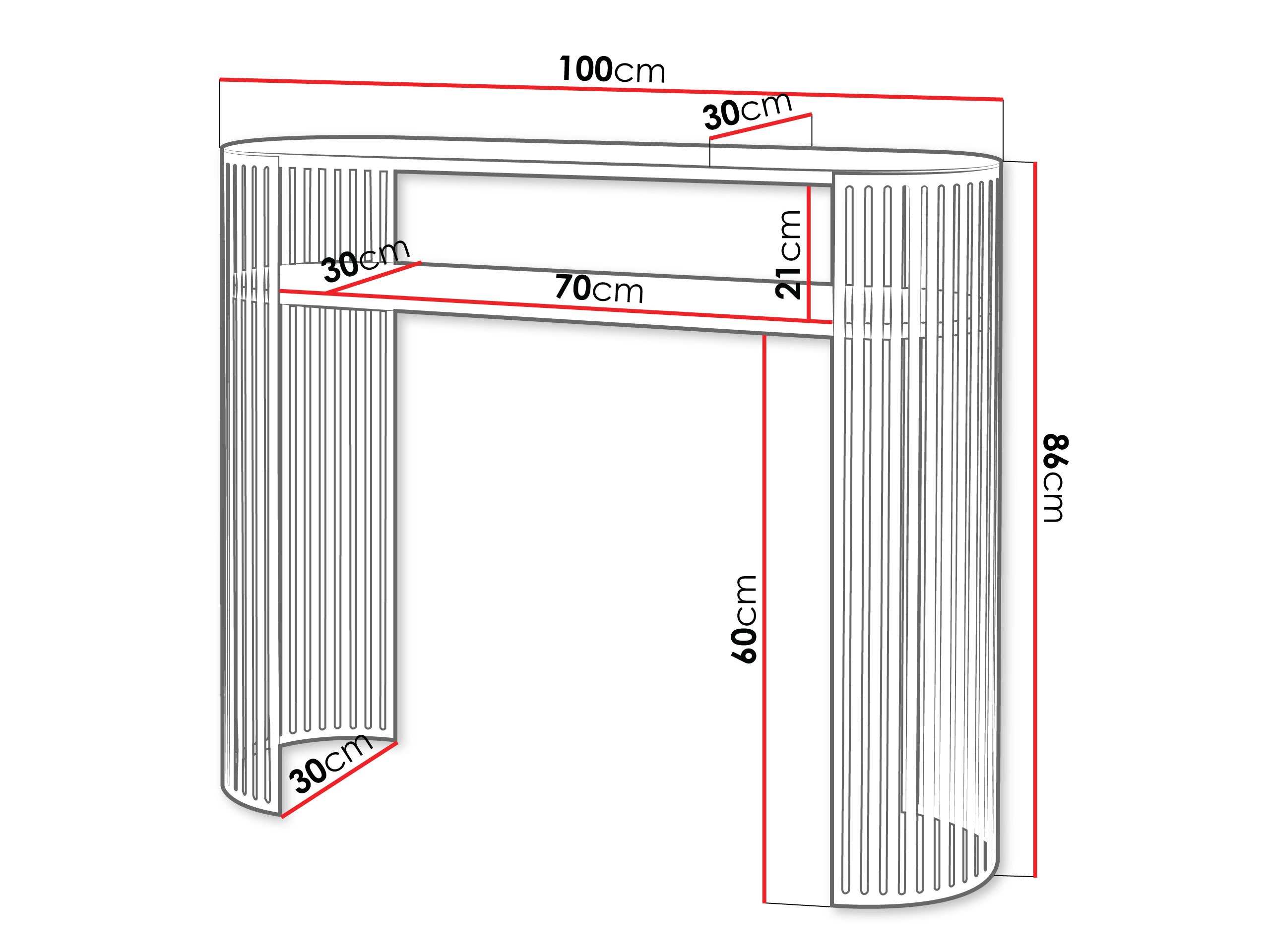 Konzolna miza Evanola 116 (Črna + Črni marmor)