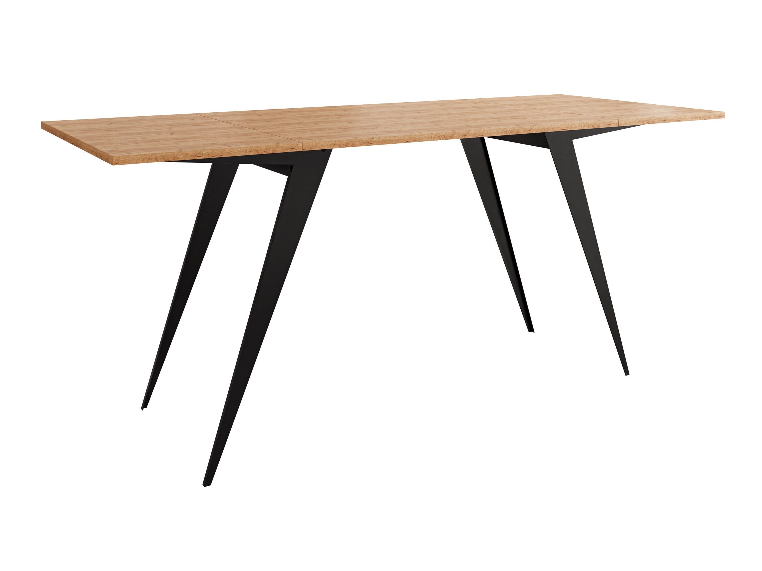 Raztegljiva klubska mizica Oswego 150 (Craft zlati hrast + Črna)