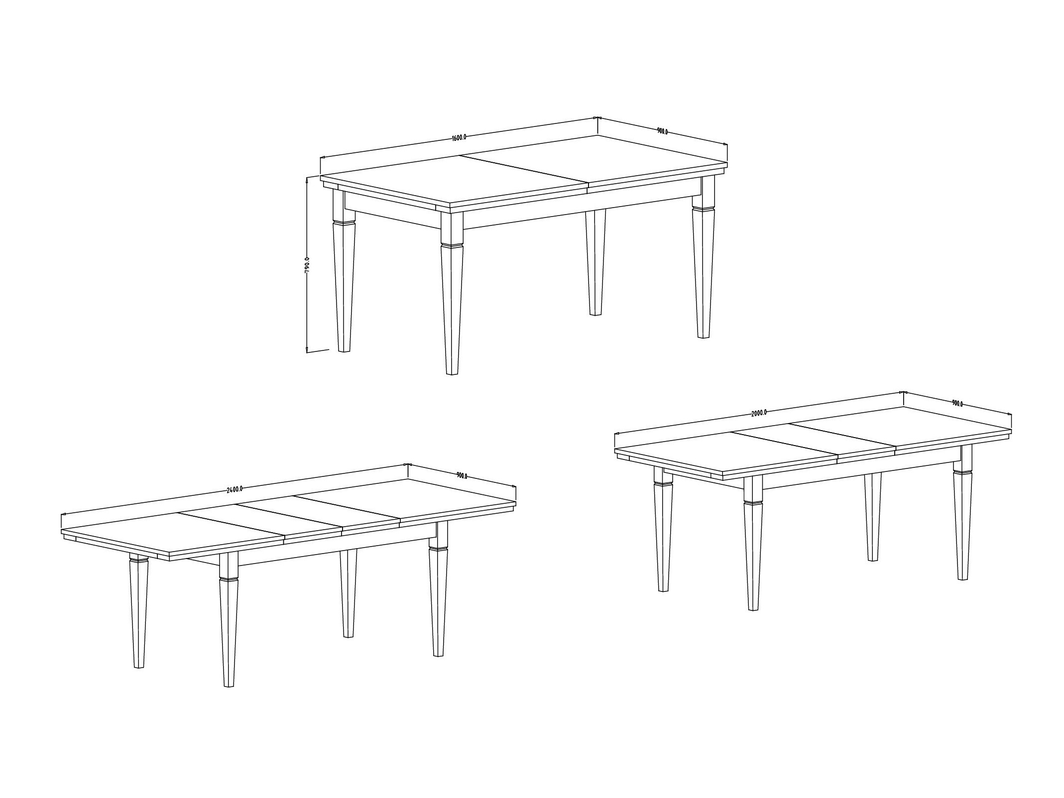 Miza Tolnue 107 (Temno zelena + Hrast lefkas)
