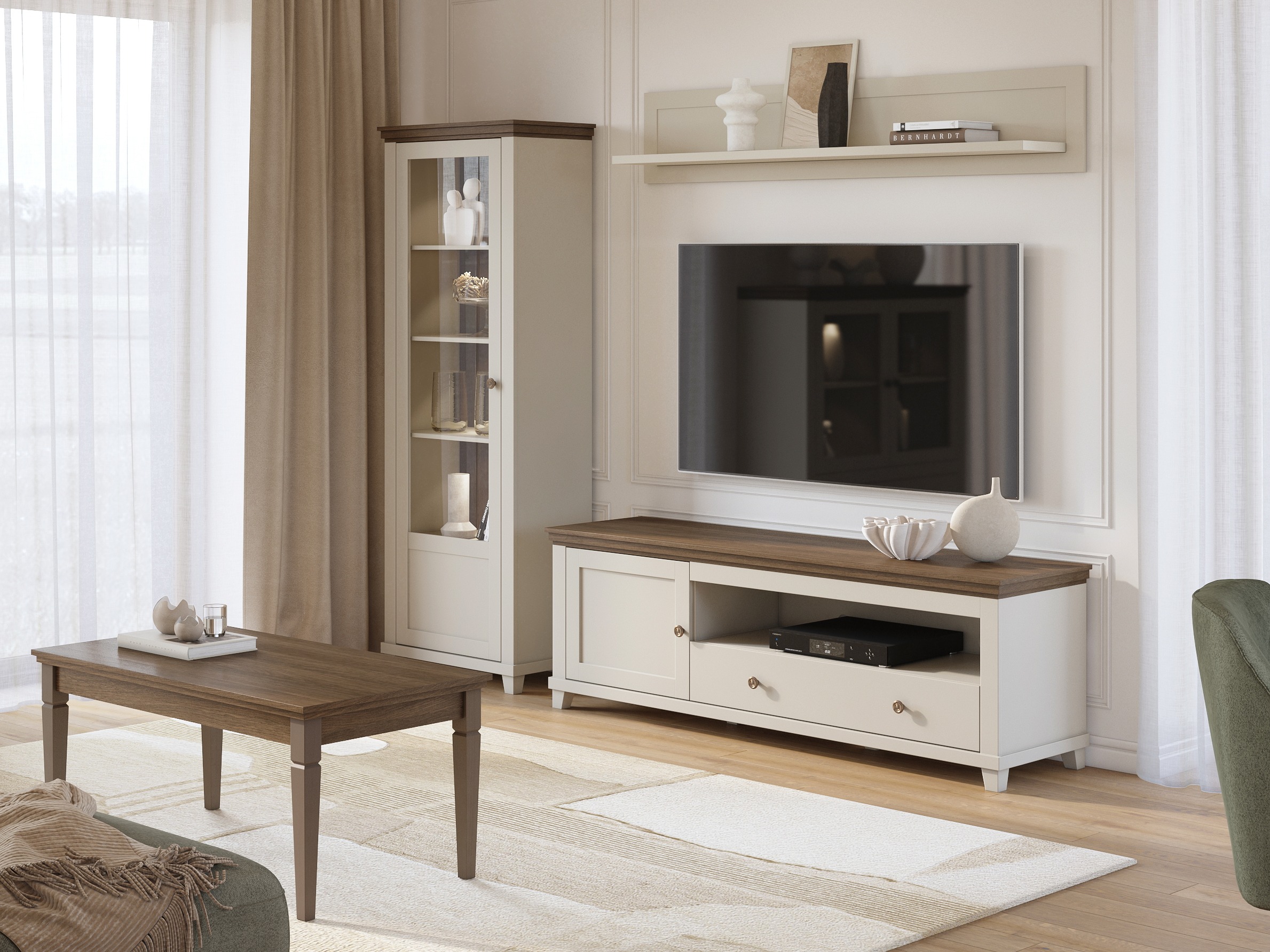 Regal Tolnue 101 (Svetlo bež + Hrast)