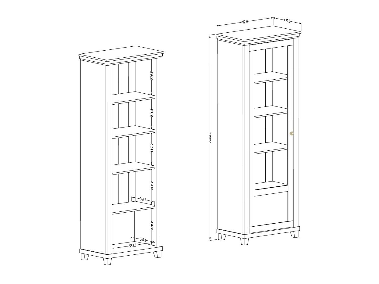 Regal Tolnue 101 (Svetlo bež + Hrast)