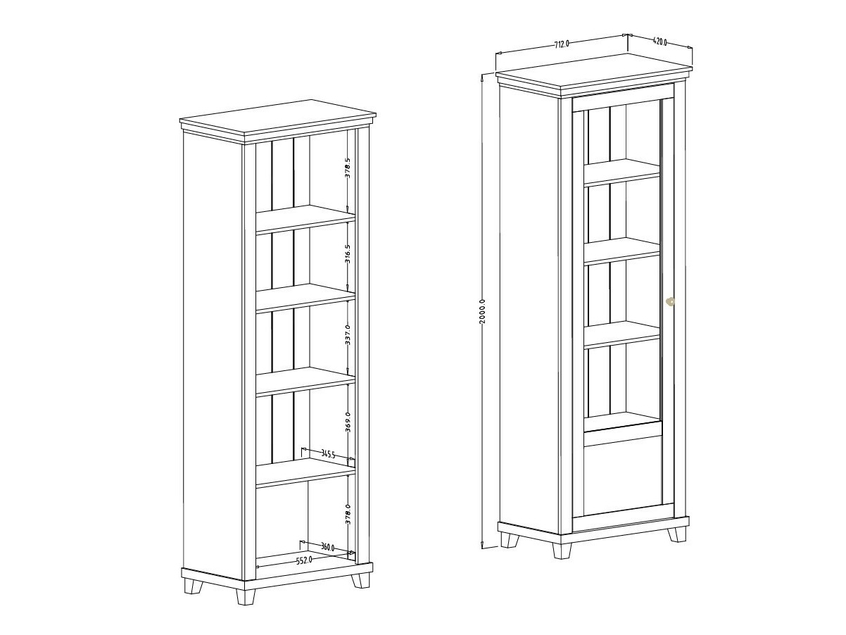 Regal Tolnue 101 (Temno zelena + Hrast lefkas)