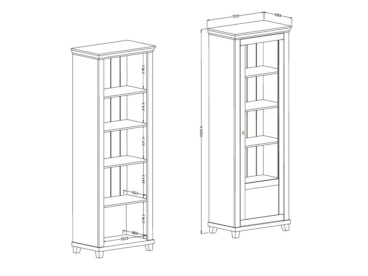 Regal Tolnue 101 (Temno zelena + Hrast lefkas)