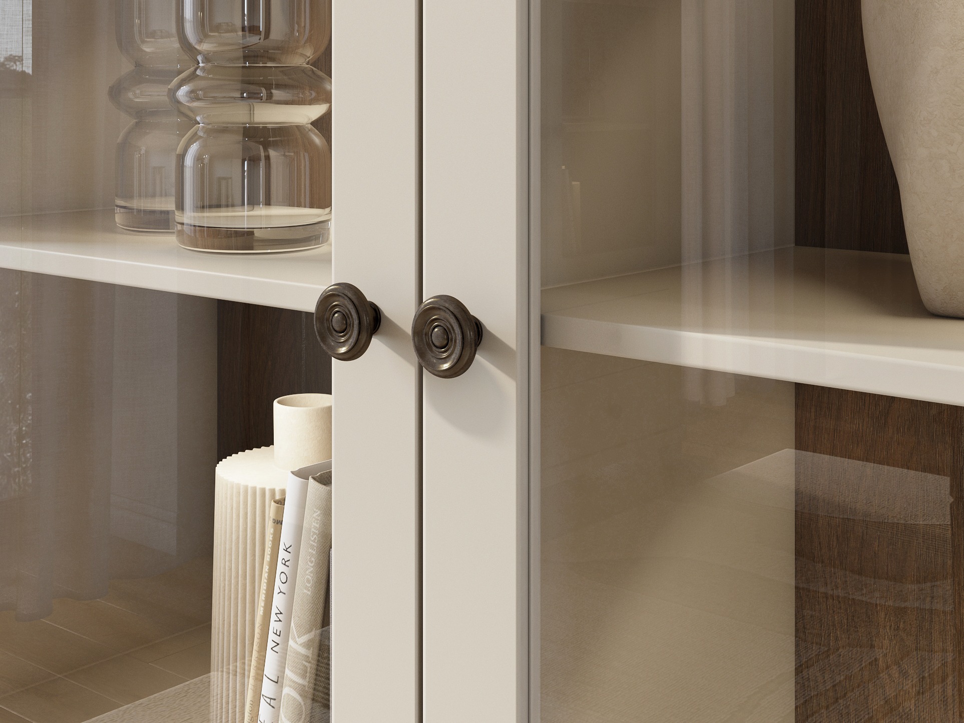 Regal Tolnue 102 (Svetlo bež + Hrast)